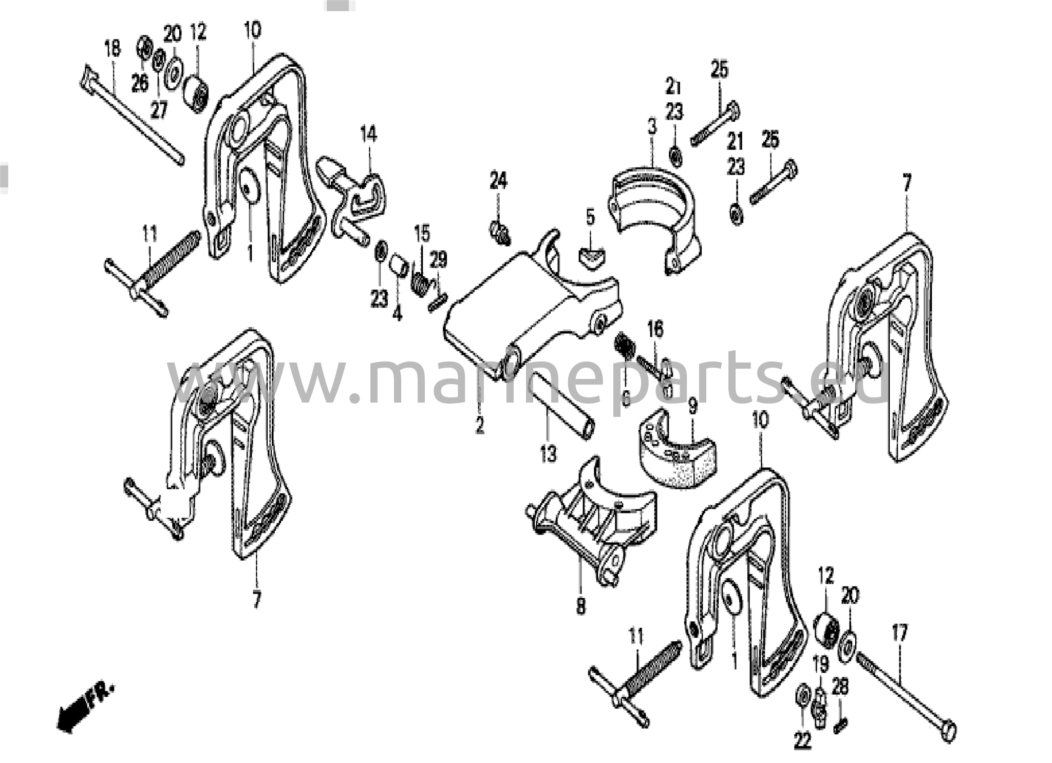 Pöörlev korpus/saba kinnitusklamber