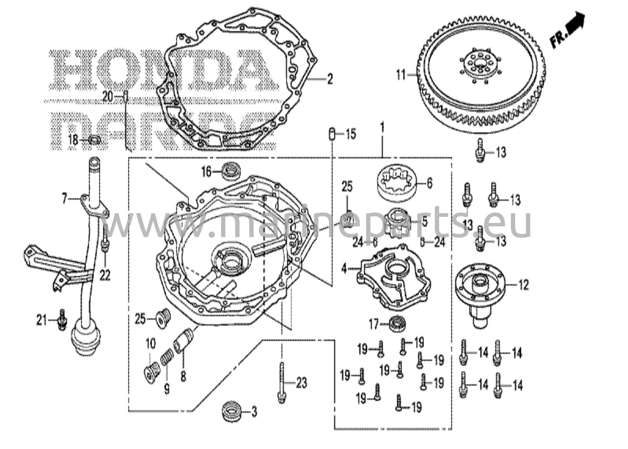 Öljypumppu/pyörivä vauhtipyörä