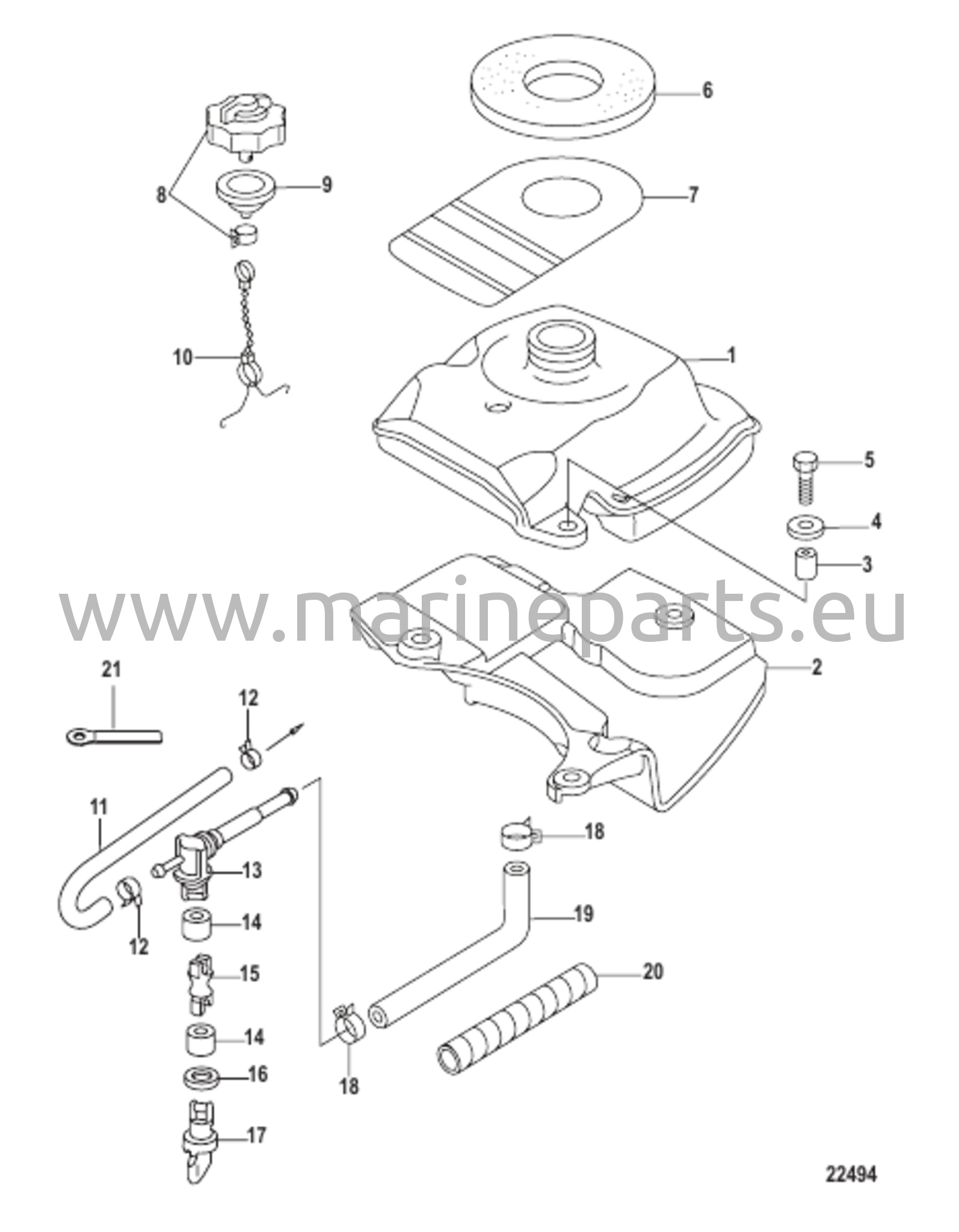 Polttoainesäiliö Kaikki mallit - Sarjanumero # 0R318095 ja sitä alemmat