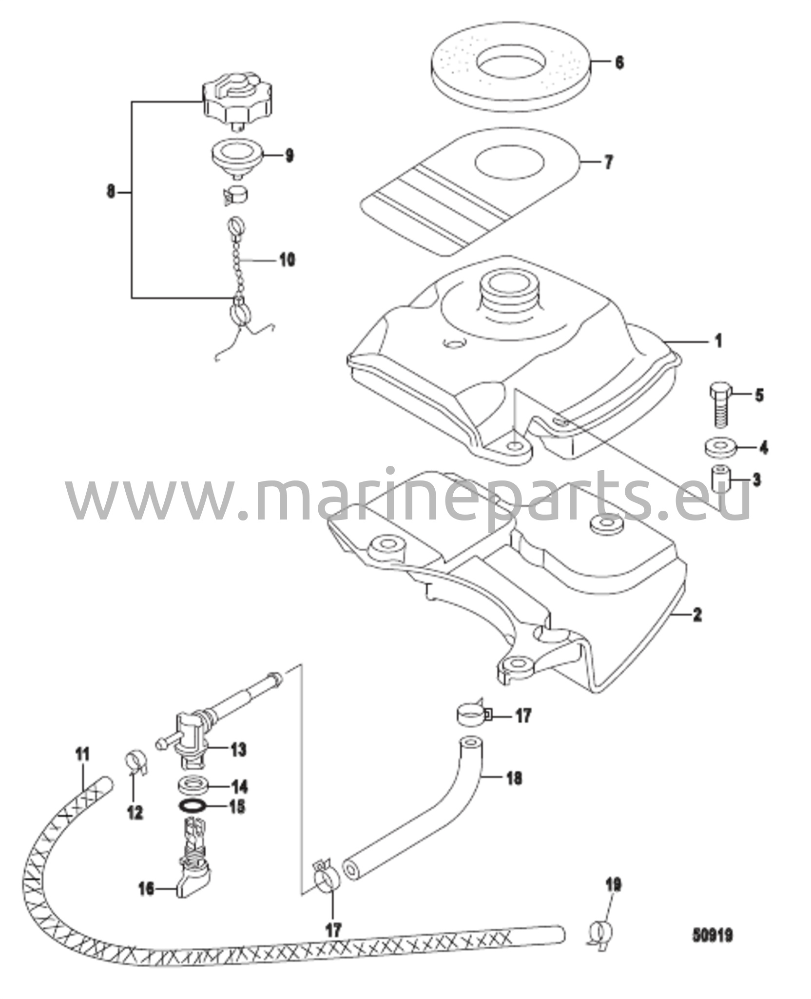 Polttoainesäiliö EPA-mallit - Sarjanumero # 0R448033 ja siitä eteenpäin