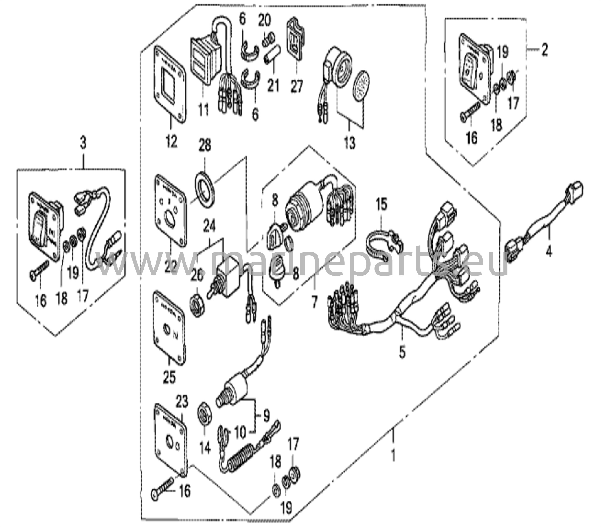 Ohjauspaneeli / valokatkaisinsarja