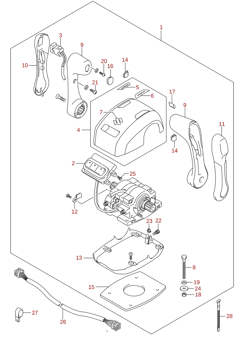 Remote control assembly dual (optional)