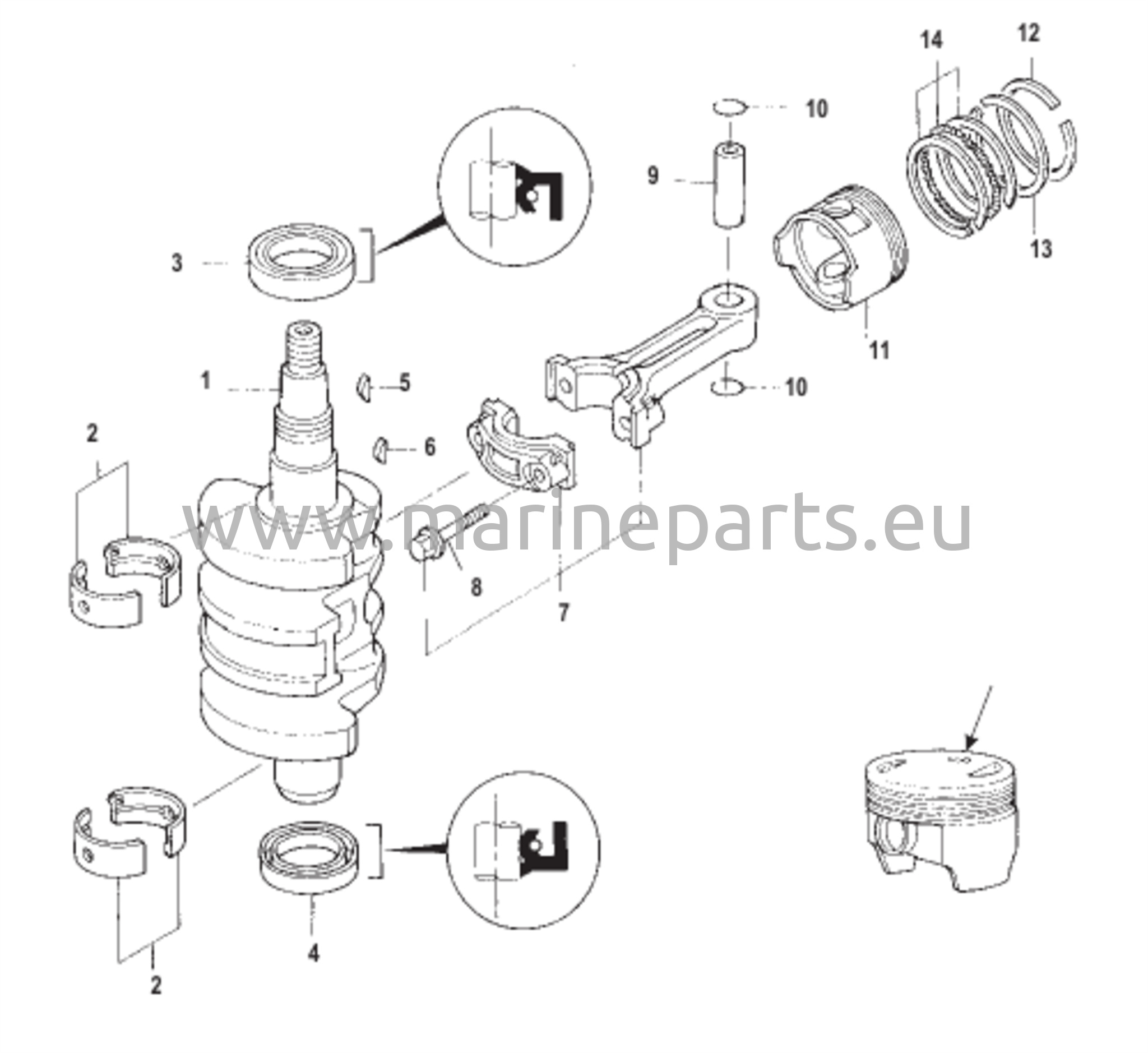 Kampiakseli, männät ja kiertokanget