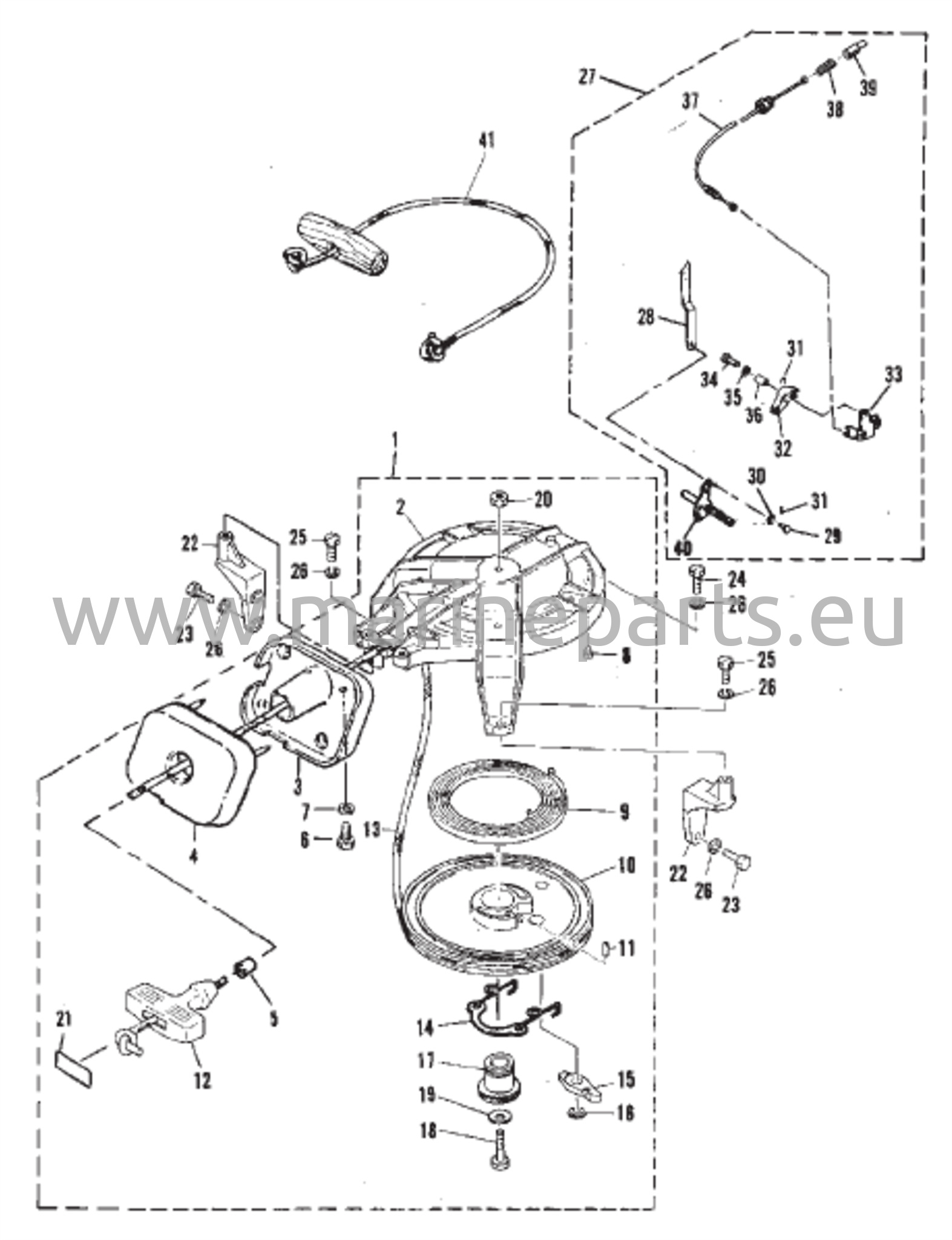 Käynnistimen vetolaite