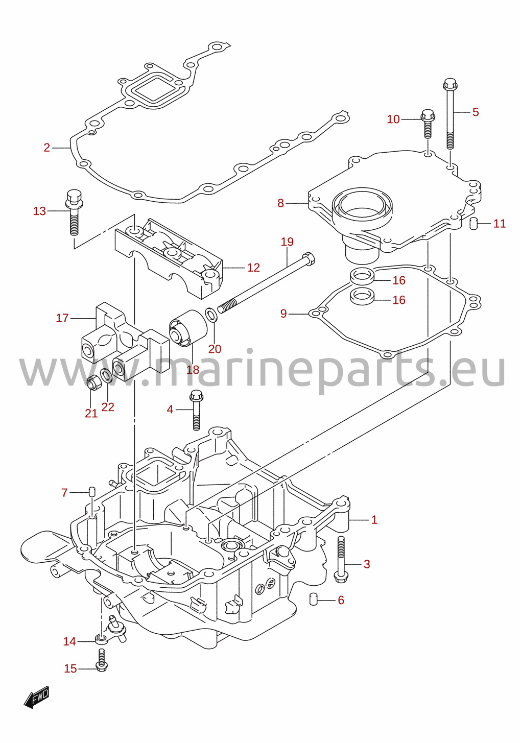 Engine holder (DF40AST, DF60AT, DF60ATH, DF60AWT, DF60AWTH)