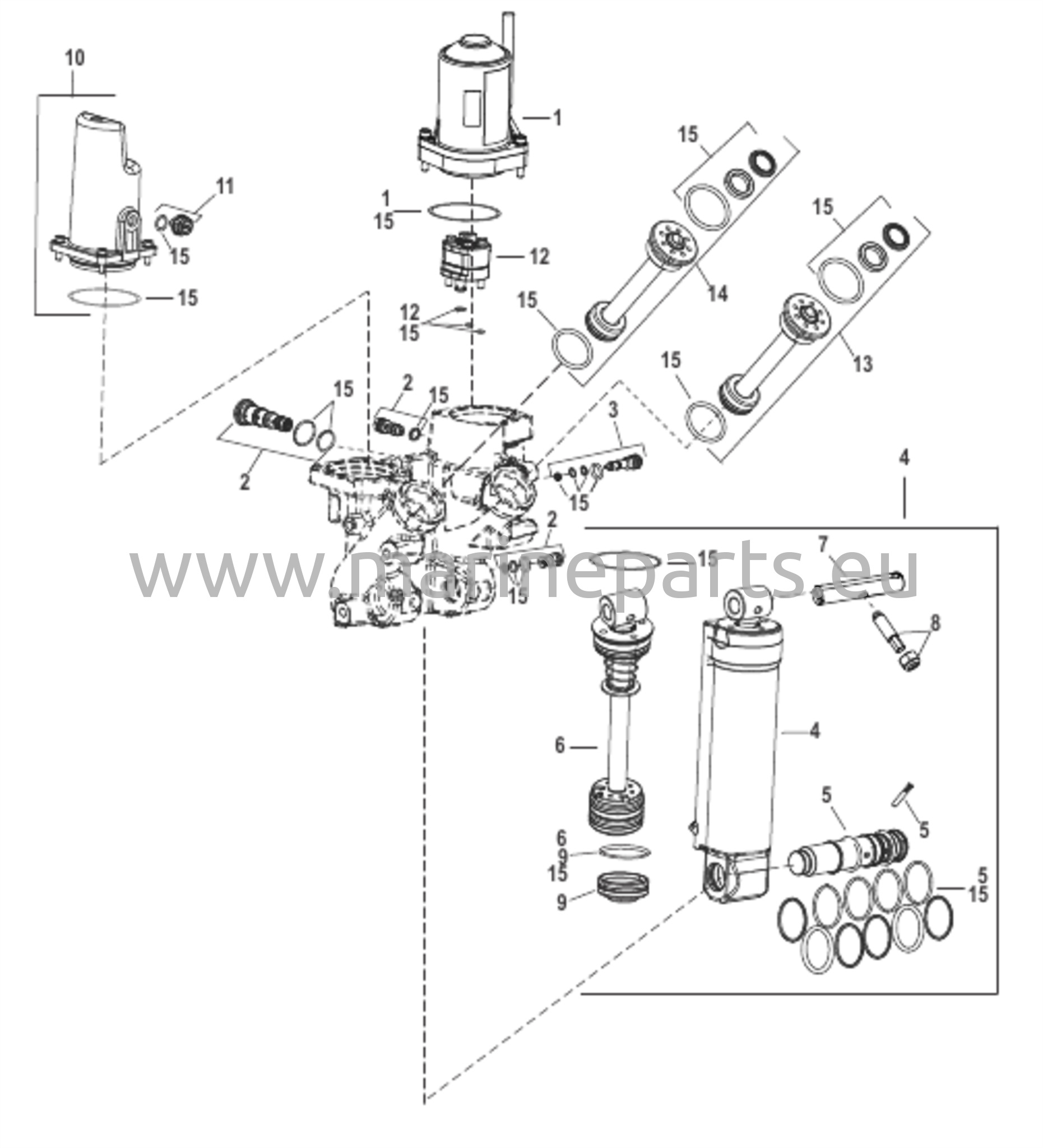 Power Trim -komponentit 8M0231193