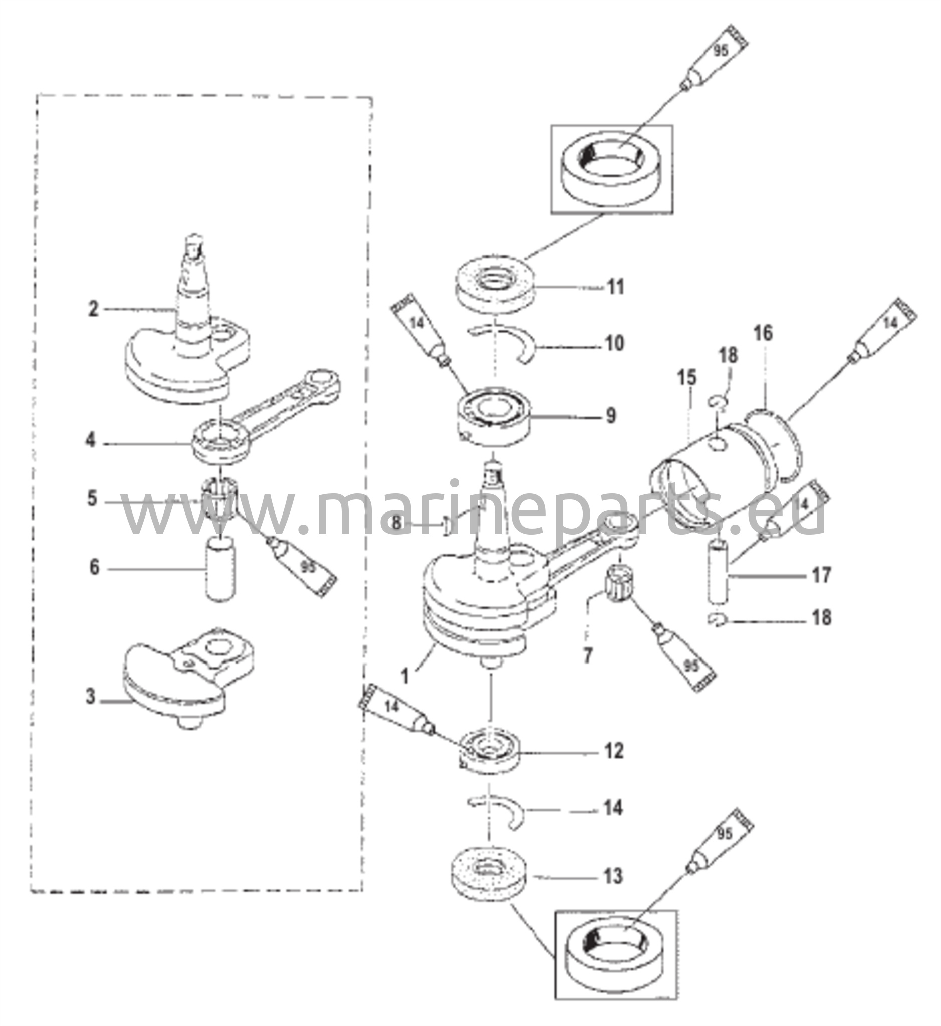 Kampiakseli ja mäntä