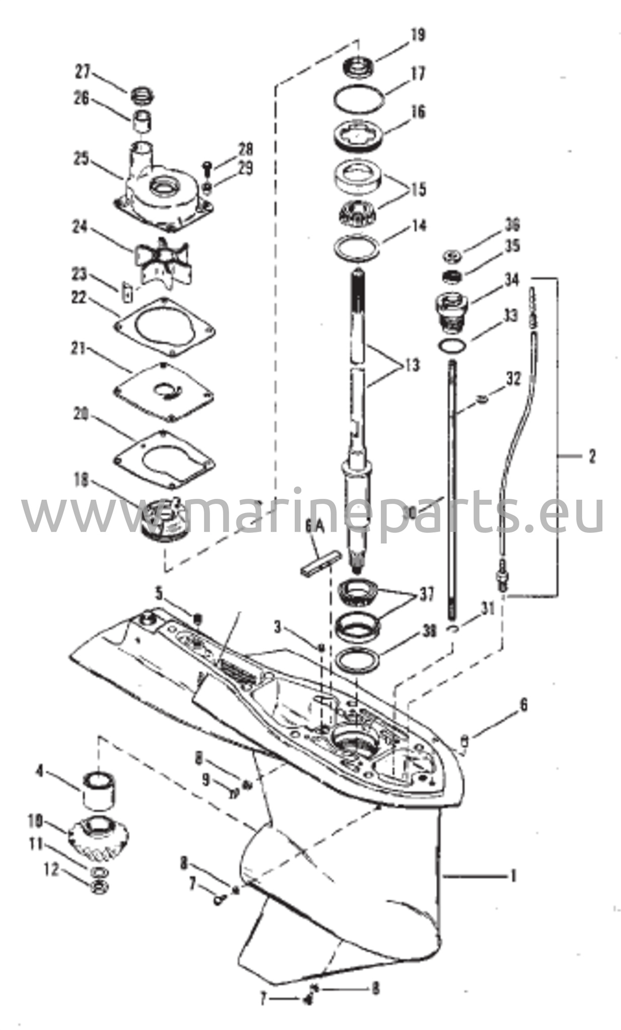 Vaihteiston kotelo (voimansiirtoakseli) (vakio / vastakierto)