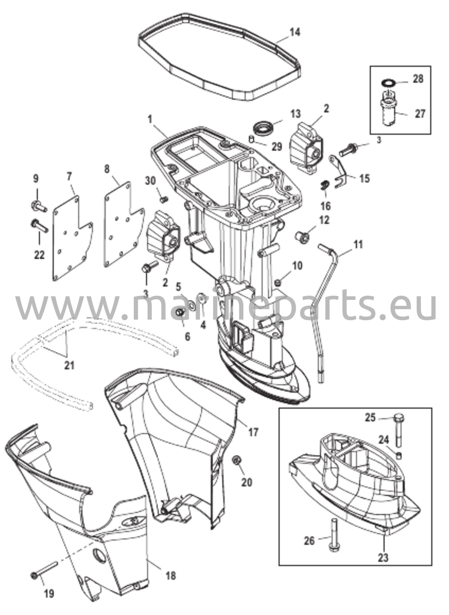 Voimansiirron akselikotelo