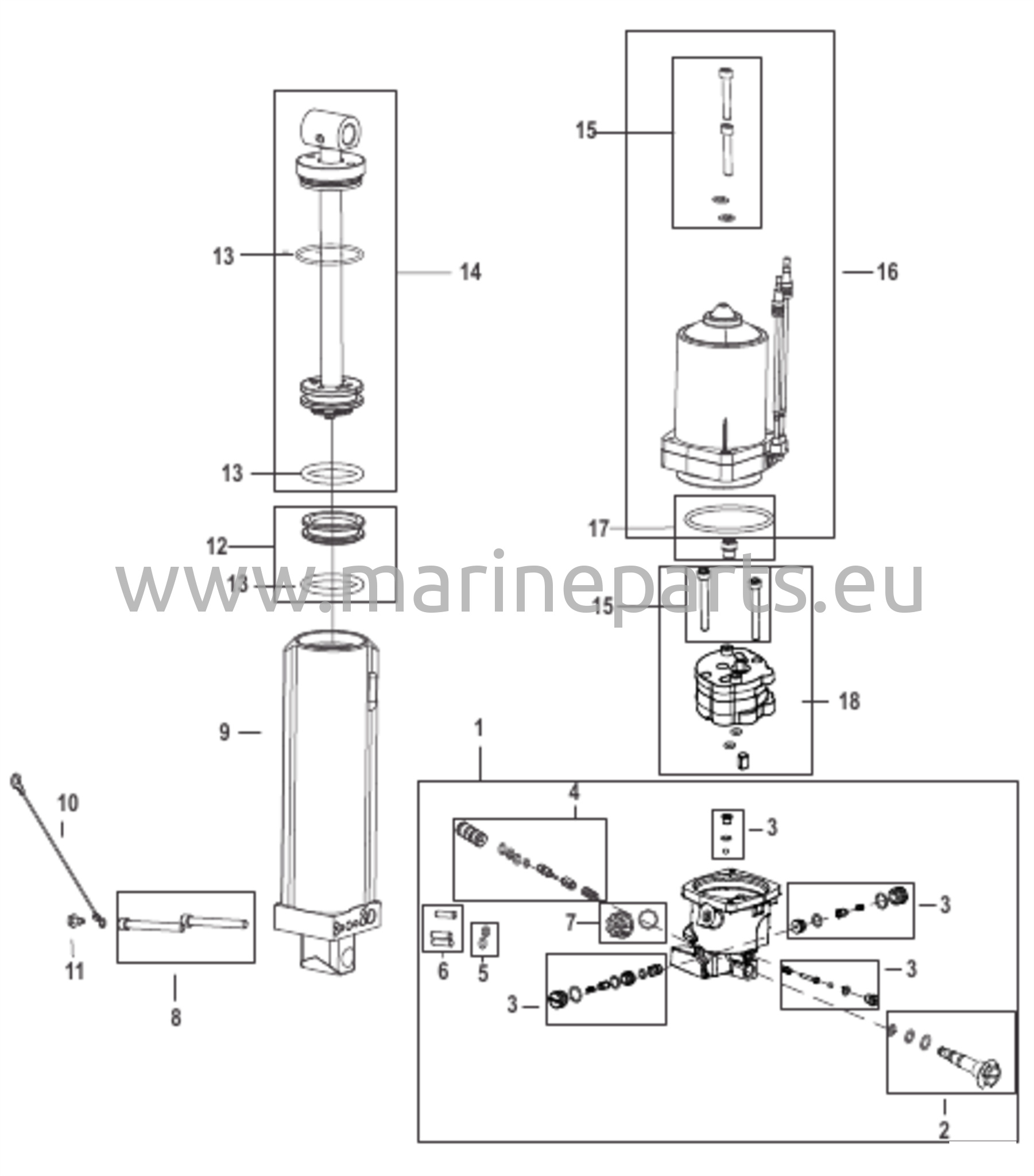 Power Trim -kokoonpano - Osat 2B092563 ja uudemmat