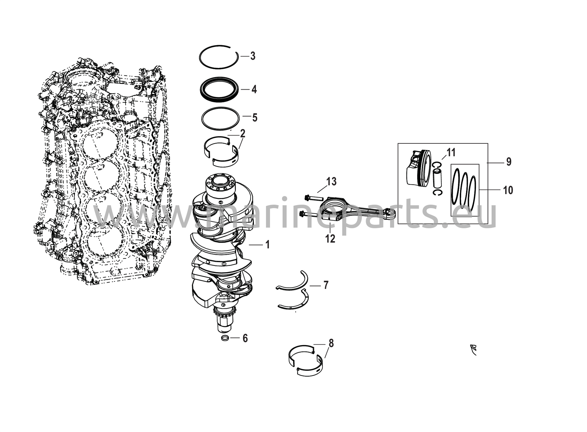 Kampiakseli, männät ja kiertokanget