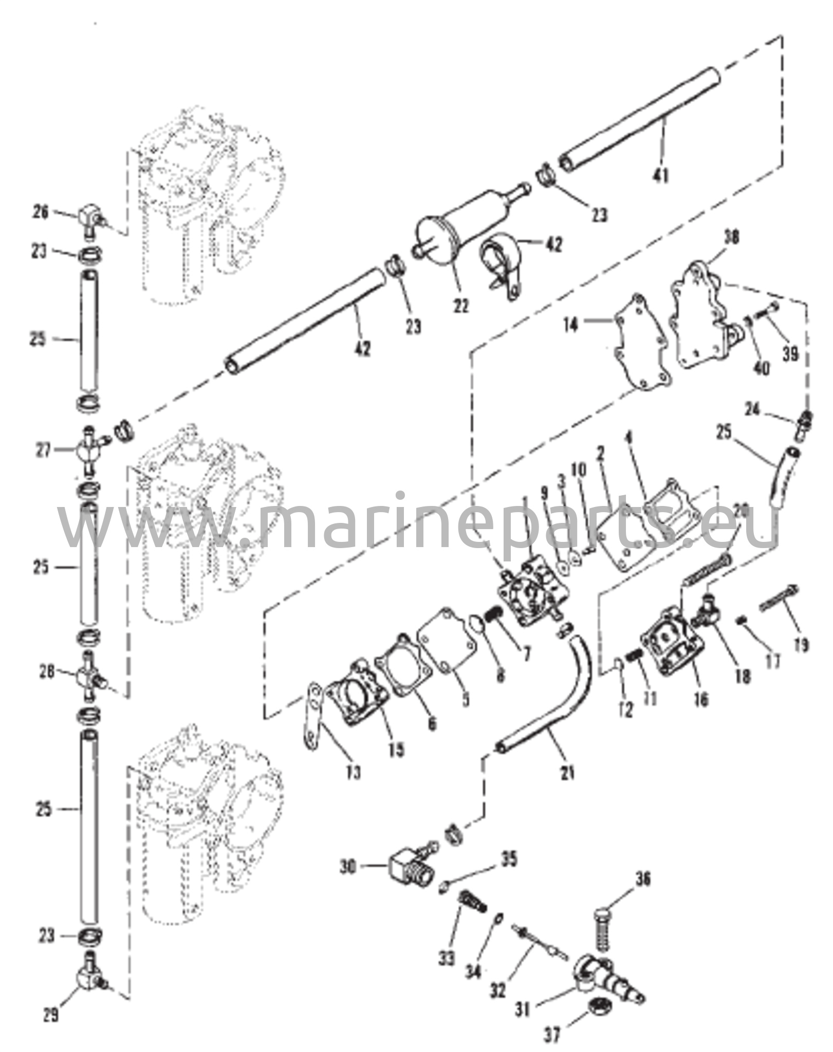 Polttoainepumppu ja polttoaineputket (uudenmallinen polttoainepumppu)