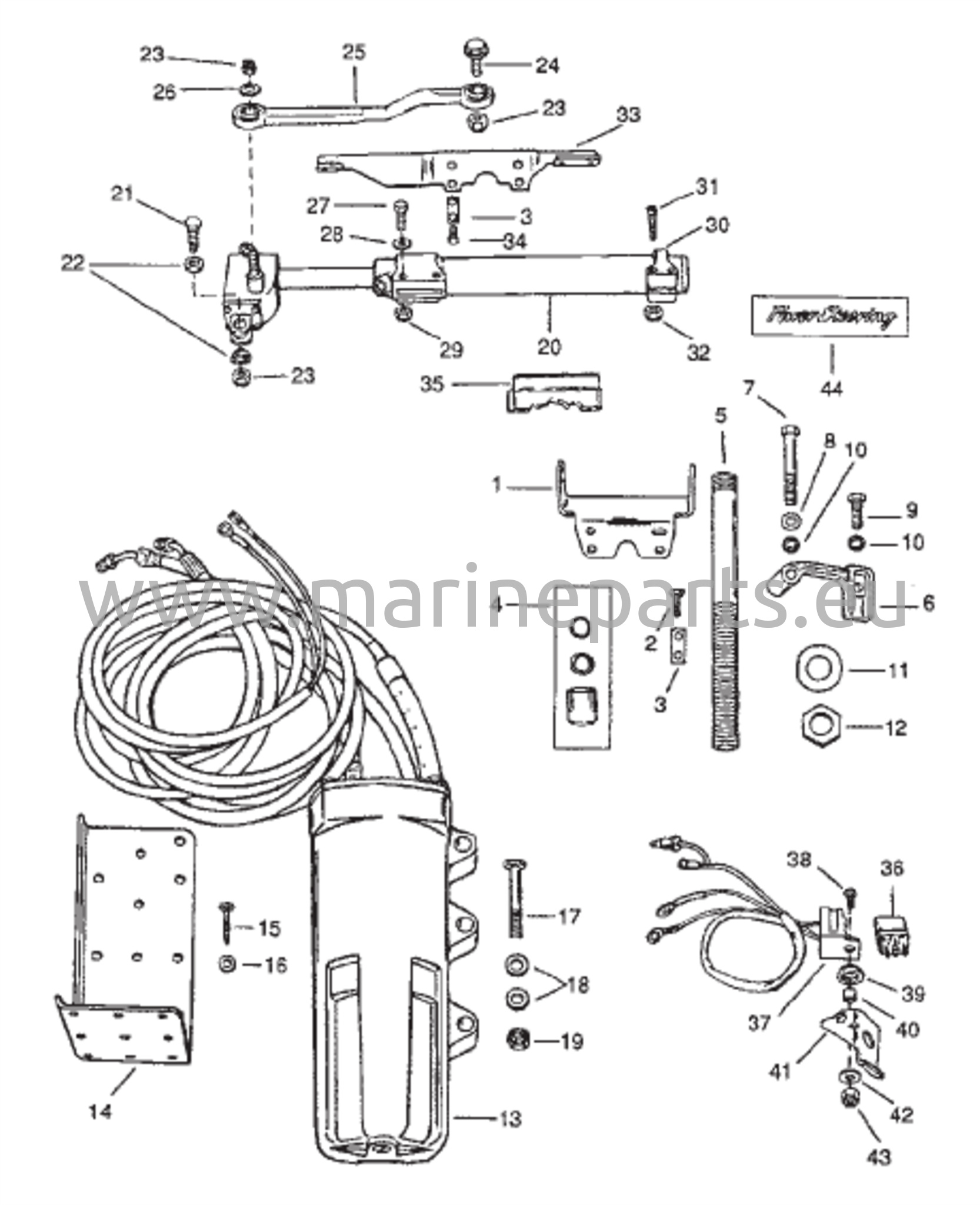 Ohjaustehostin Komponentit (Etäohjaus)