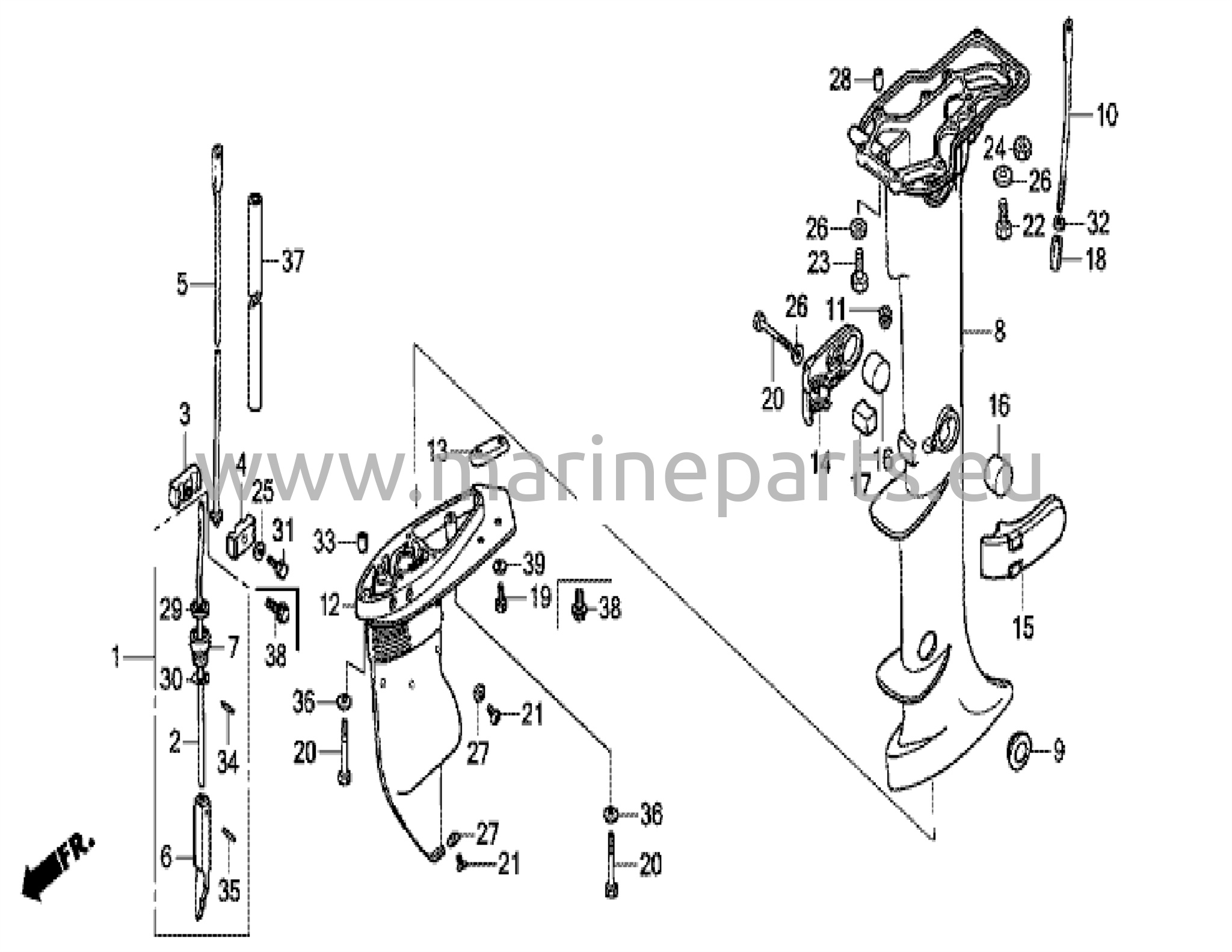 Växelhölje, växelaxel och förlängningshölje