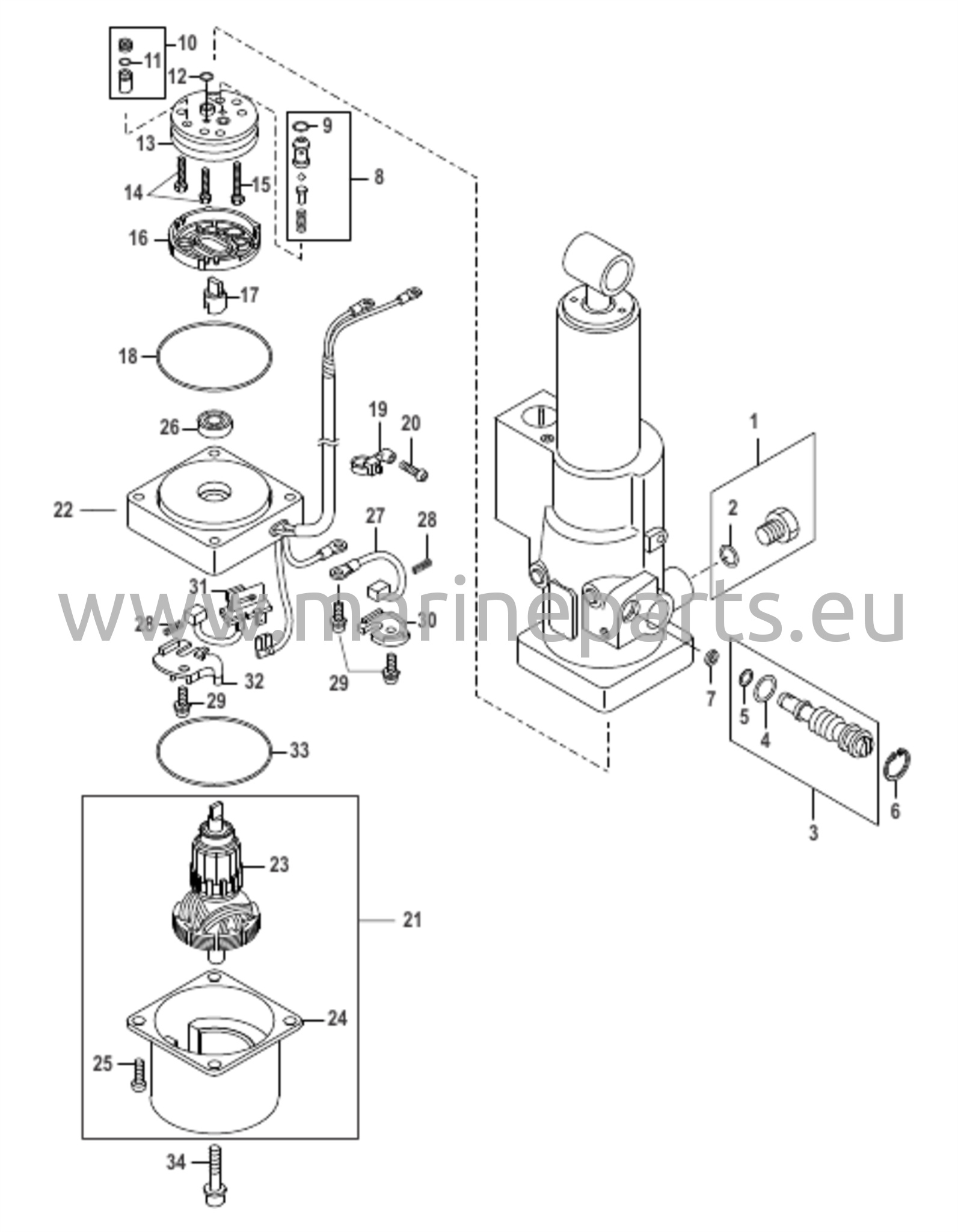 Komponenter för kraftig tilt