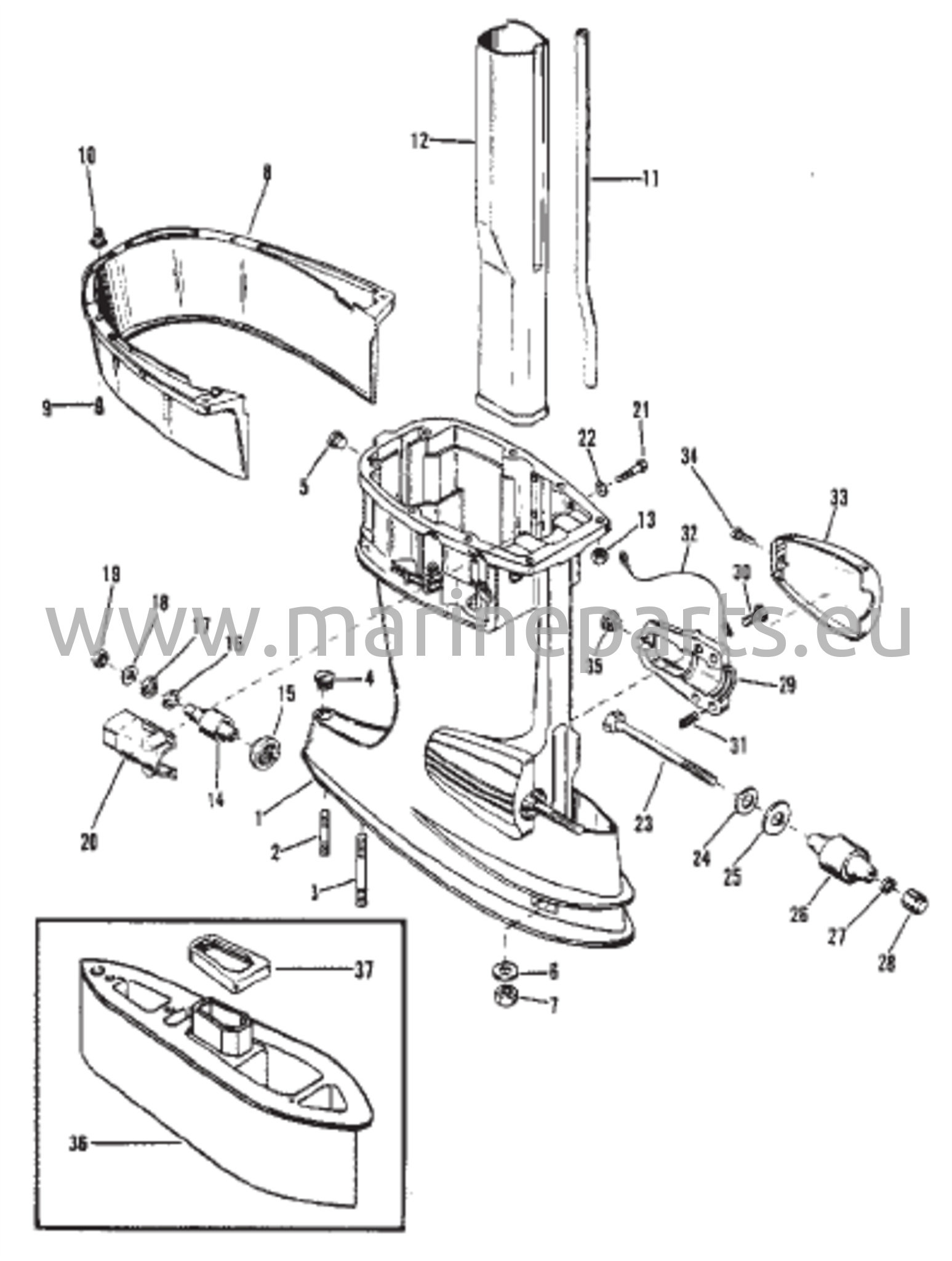 Voimansiirron akselikoteloasennus