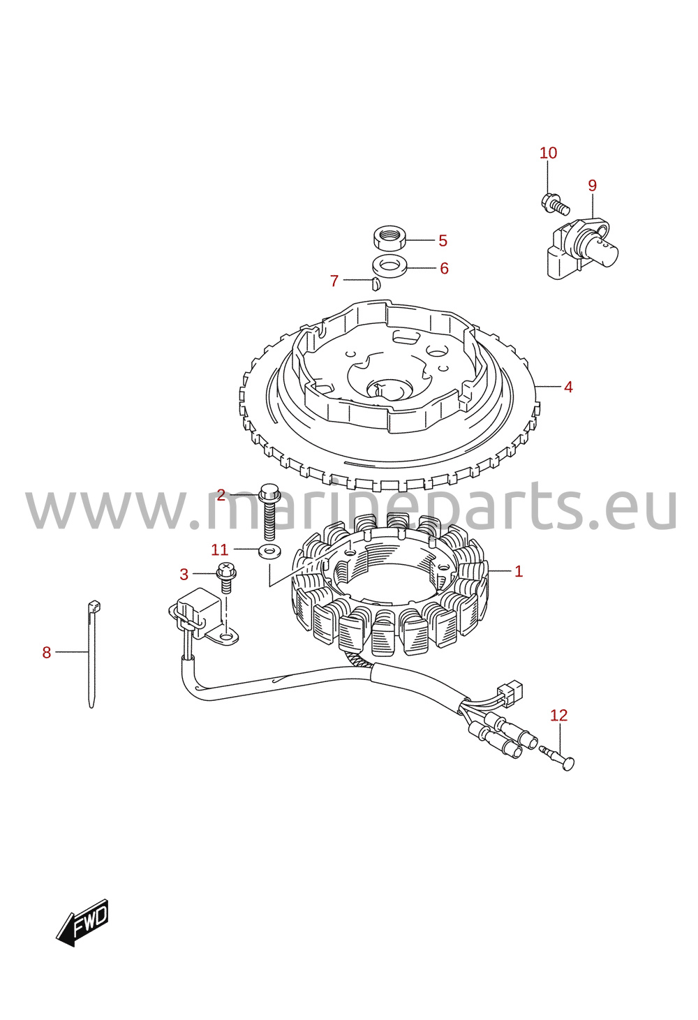 Magnet / generator (M-starter) (DF9.9B)