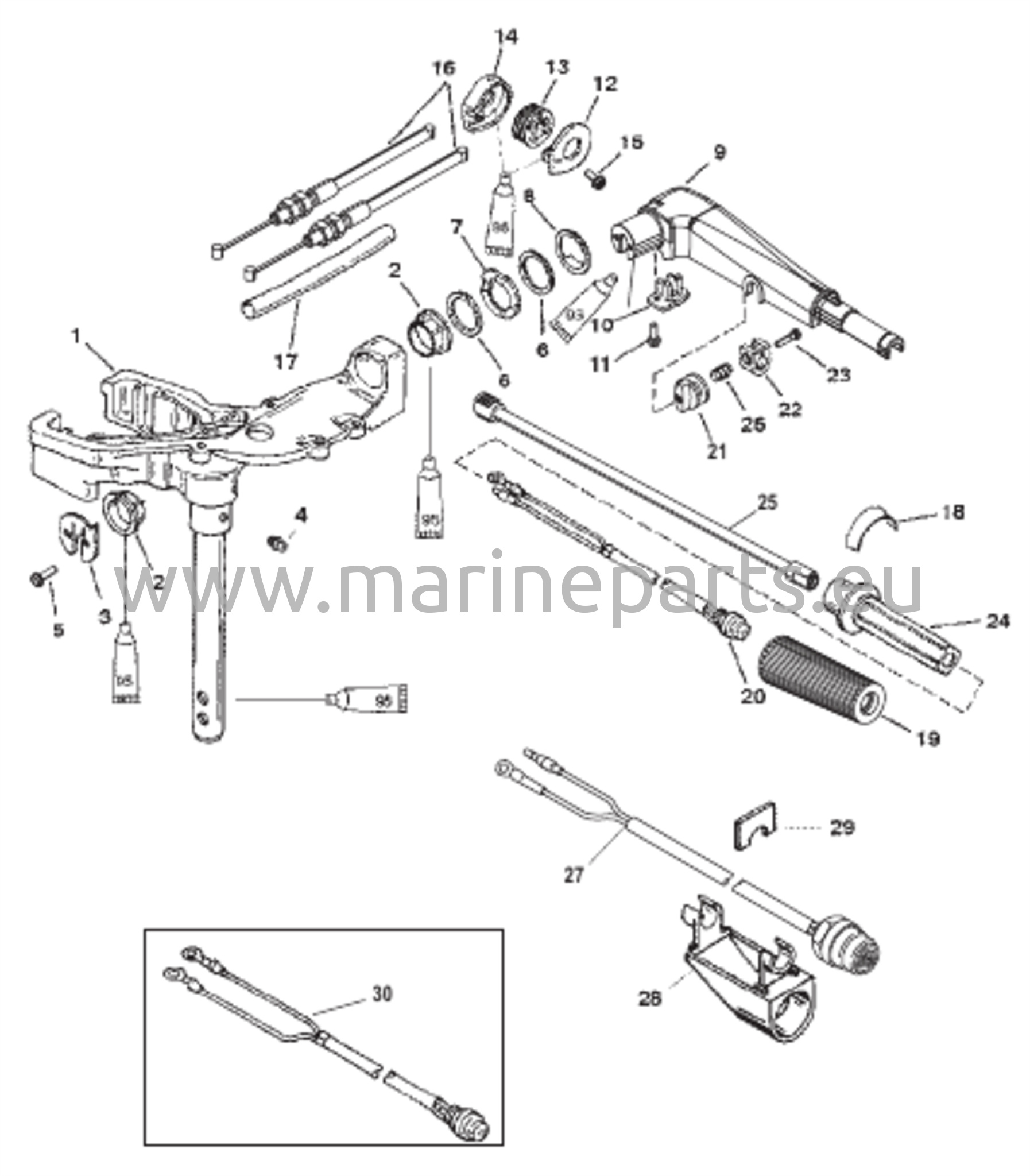 Kääntyvä pää ja ohjauskahva