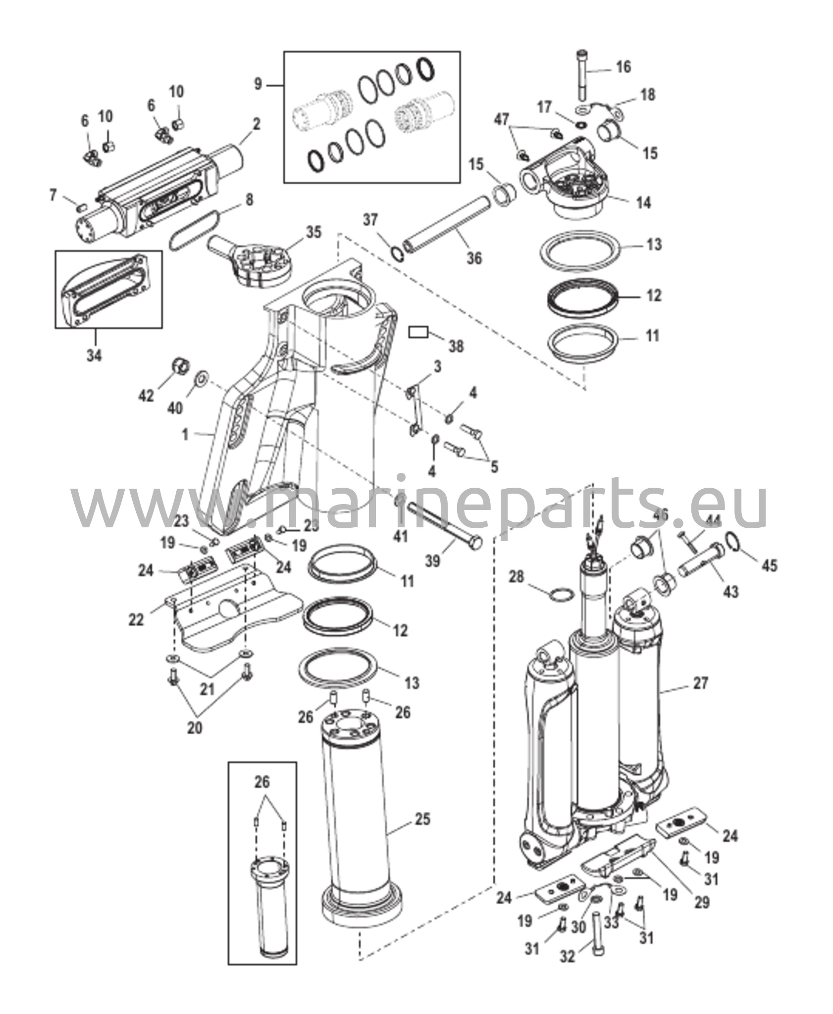 Power Trim/Styrcylinder
