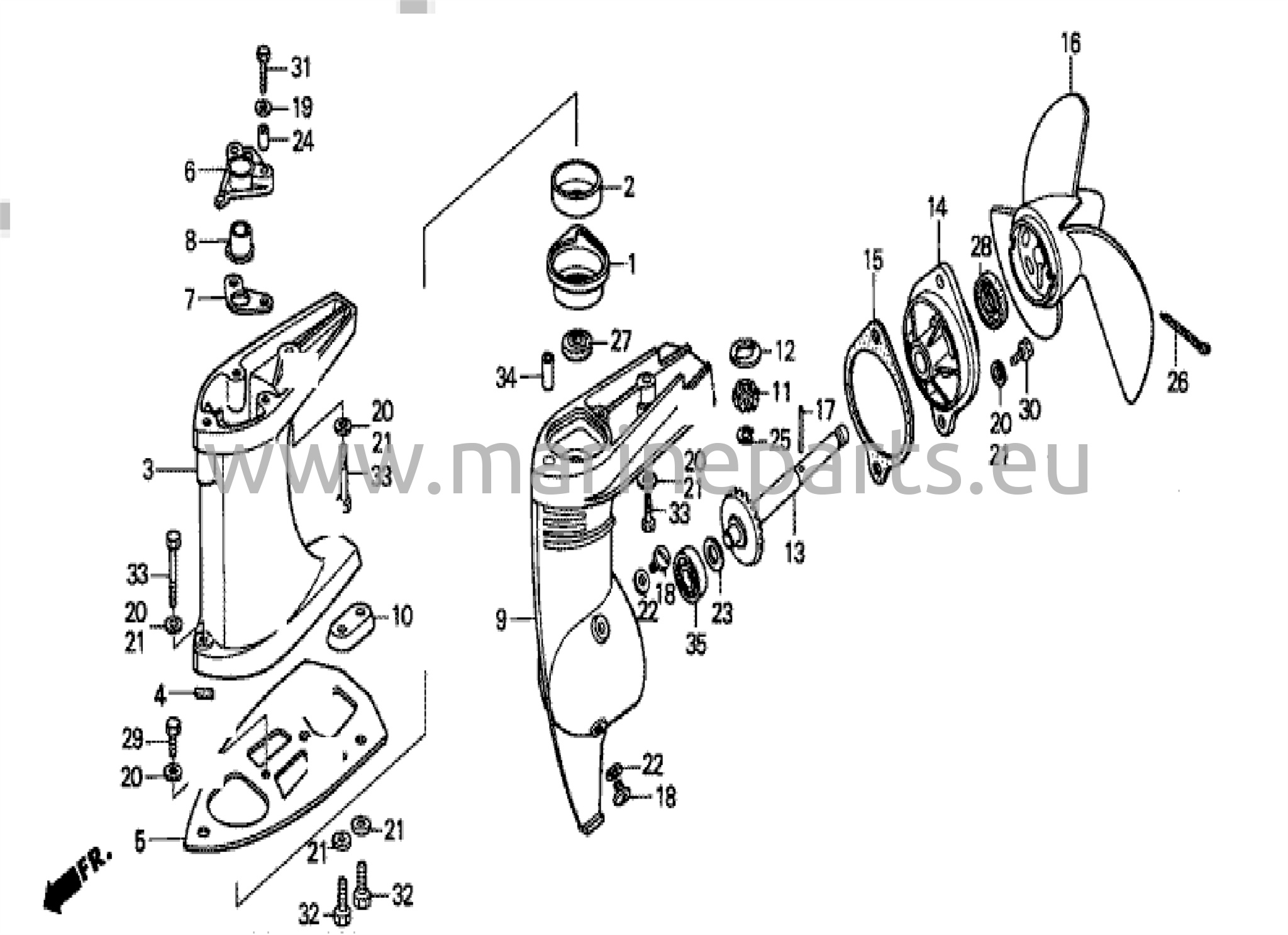 Hammasrattakorpus/propelleri telg