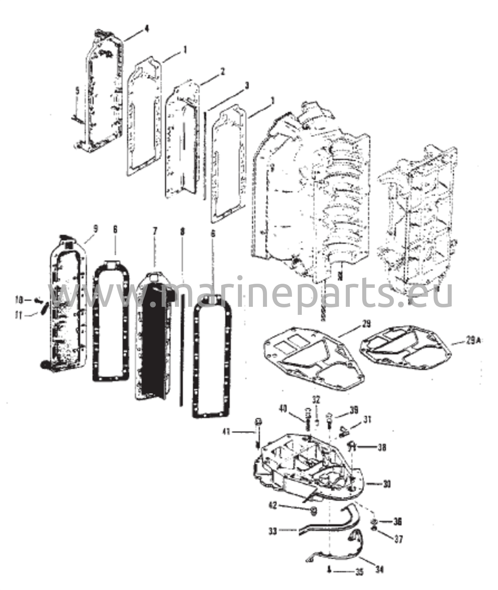 Pakoputken keräin ja pakolevy