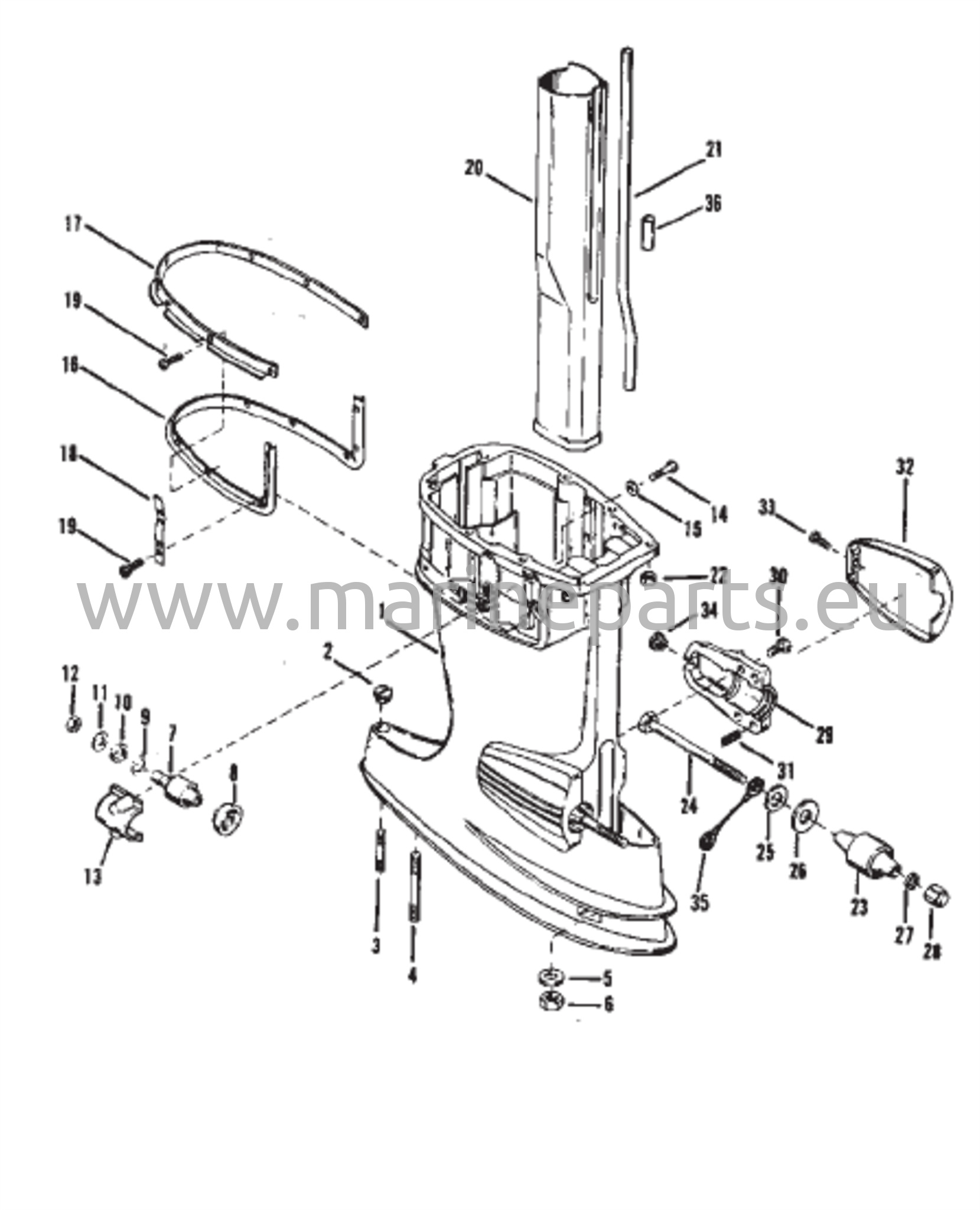 Voimansiirron kotelo (pitkä S/N-0C160936 ja siitä eteenpäin) (60EL NOI) (NPT)