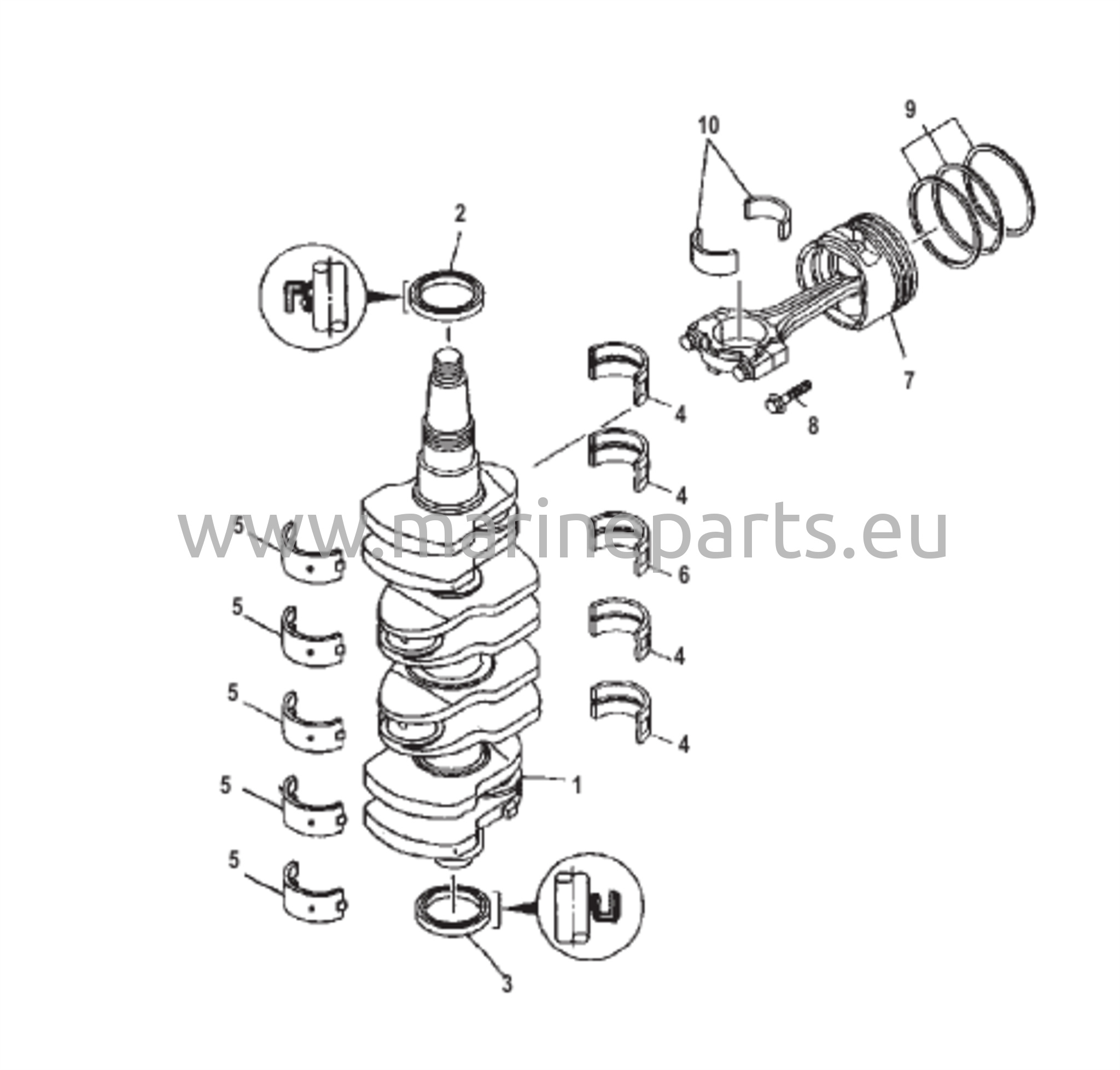 Kampiakseli, männät ja kiertokanget