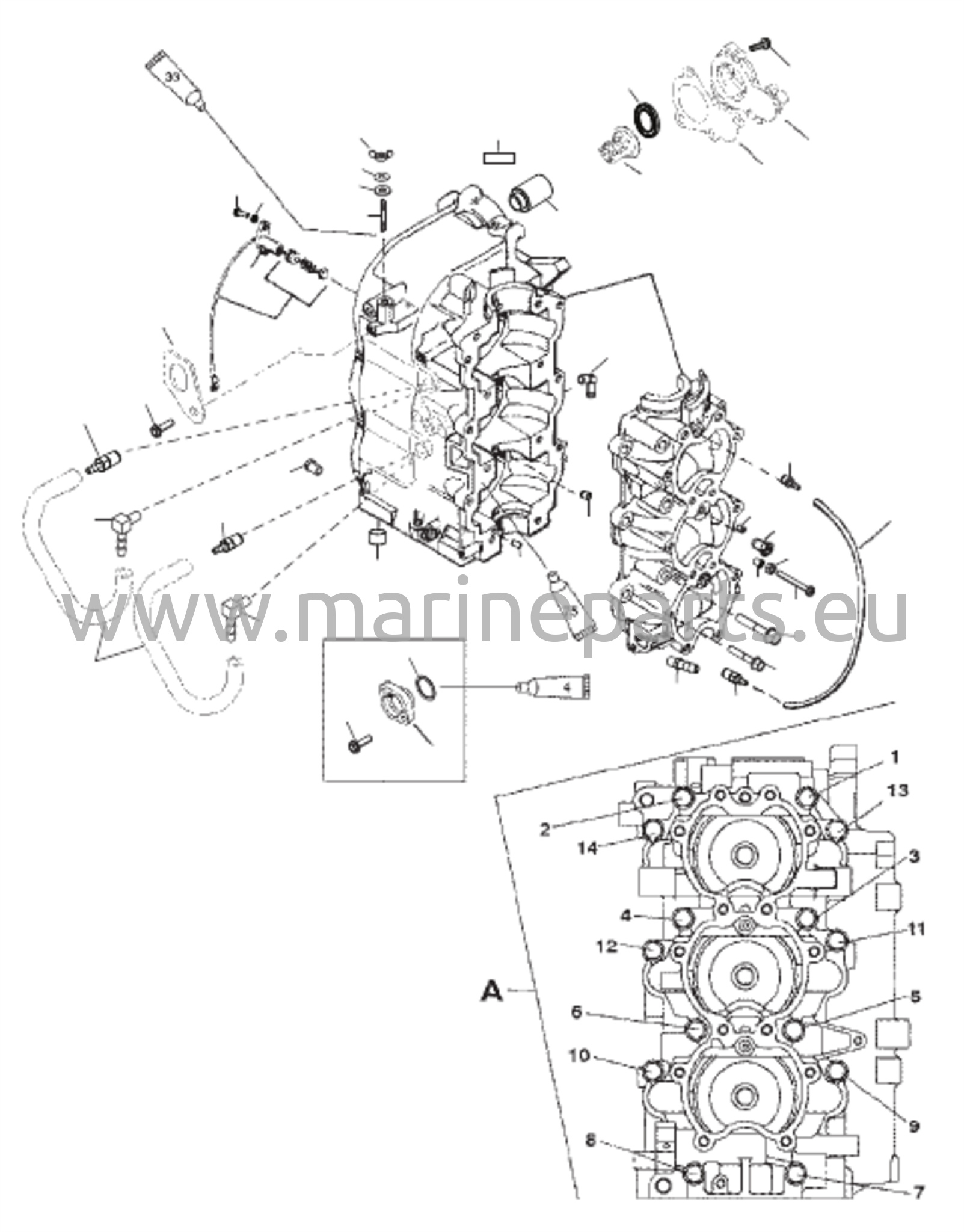Sylinterilohko ja kampikammio