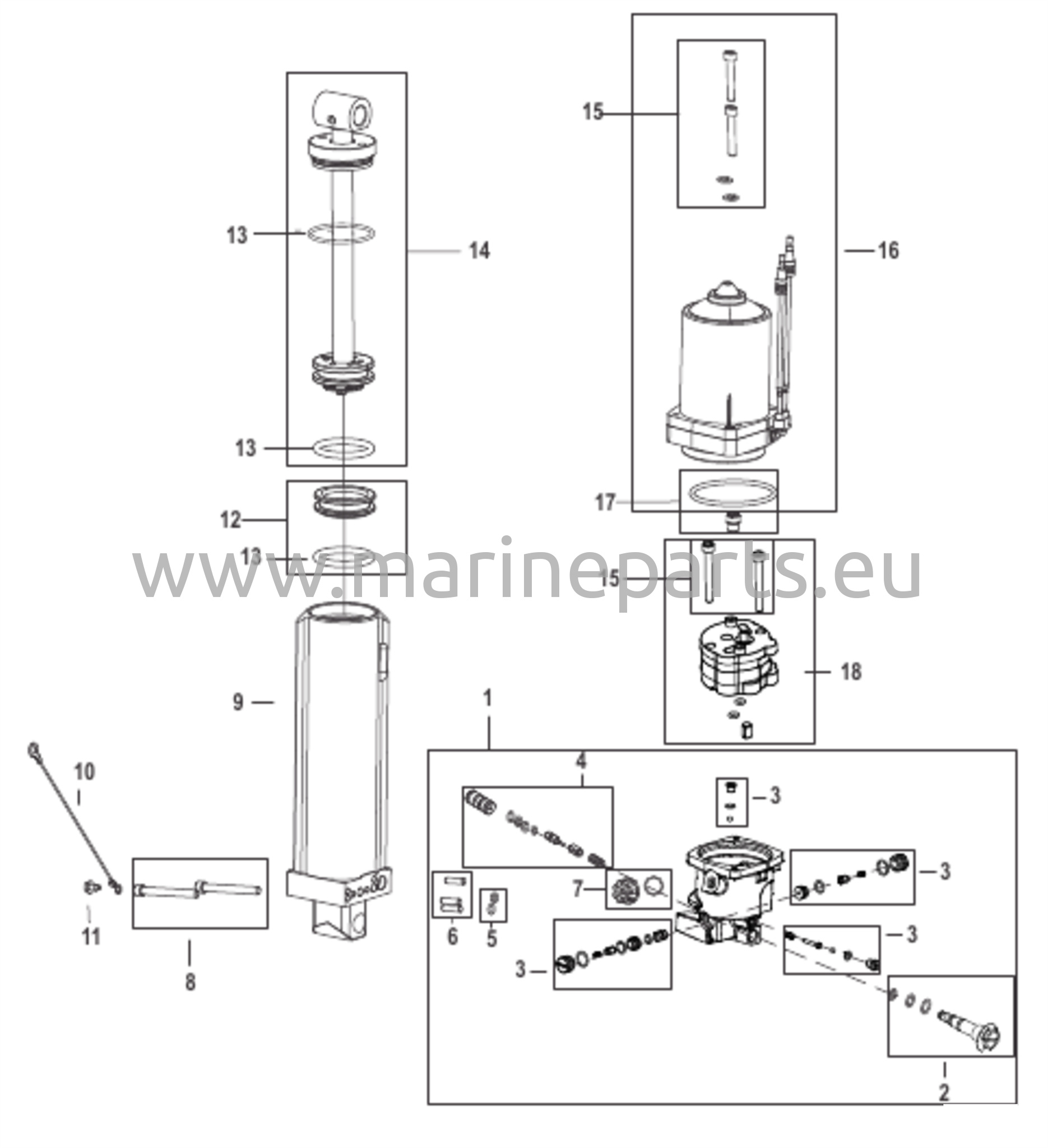 Power Trim -kokoonpano - Osat 2B092563 ja uudemmat