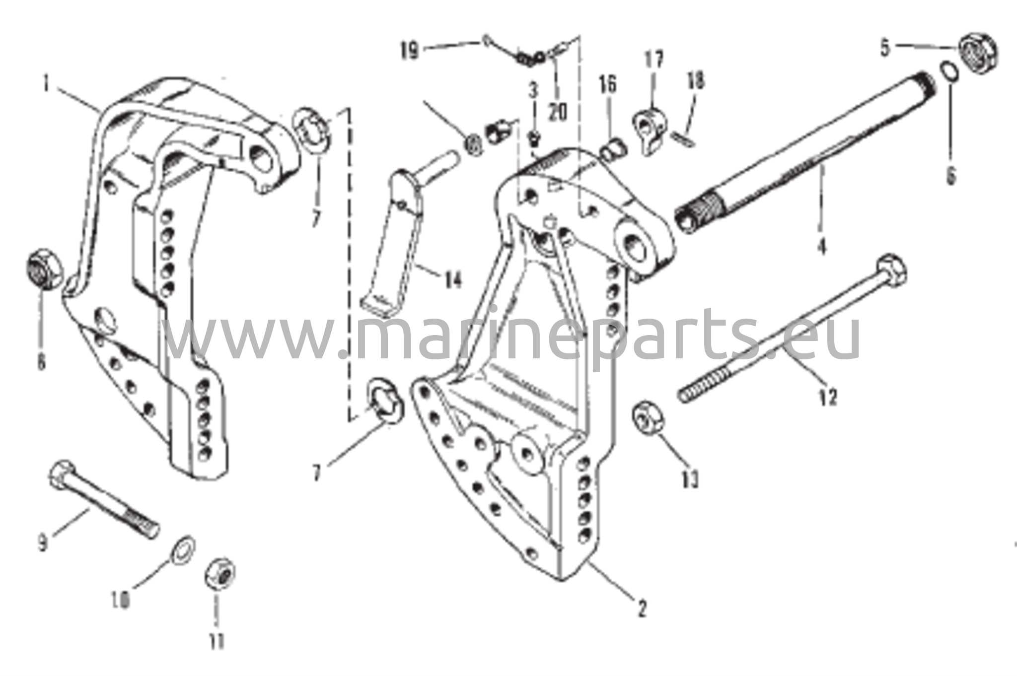 Ansom Bracket (Power Trim)(0C159199 And Below)