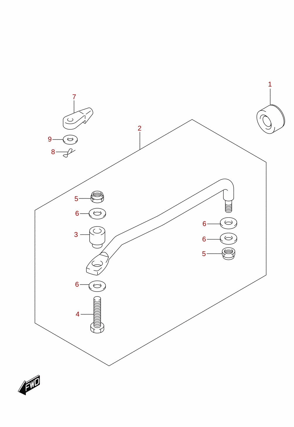 Styrstag (DF100B, DF70A, DF80A, DF90A)