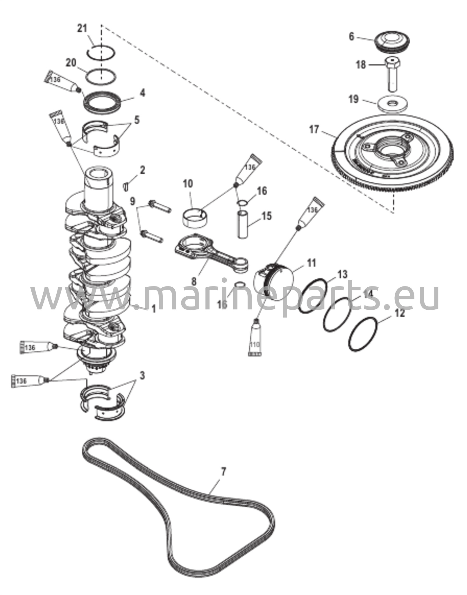 Kampiakseli, männät ja kiertokanget