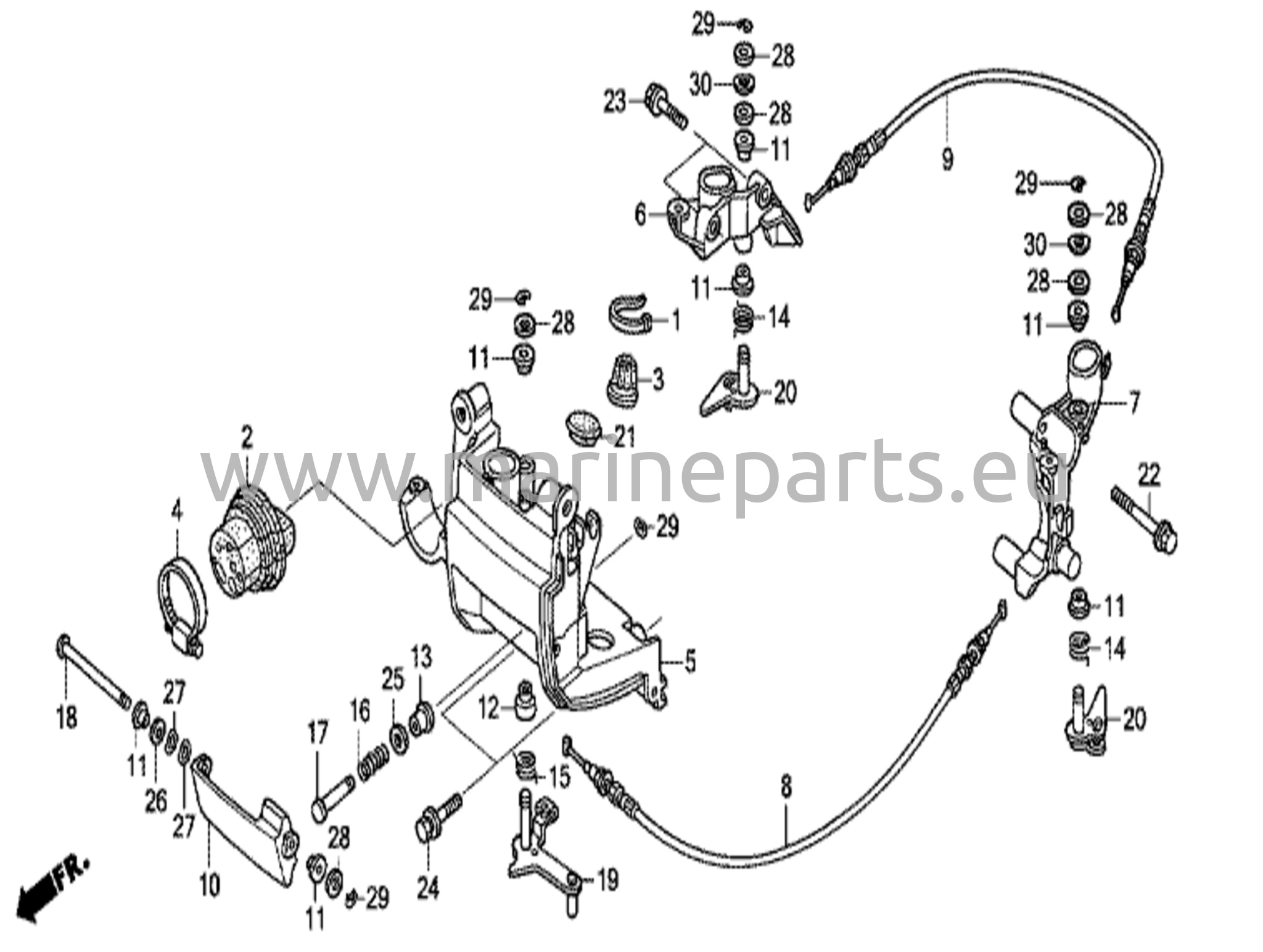 Etukannen kiinnike/etulukko