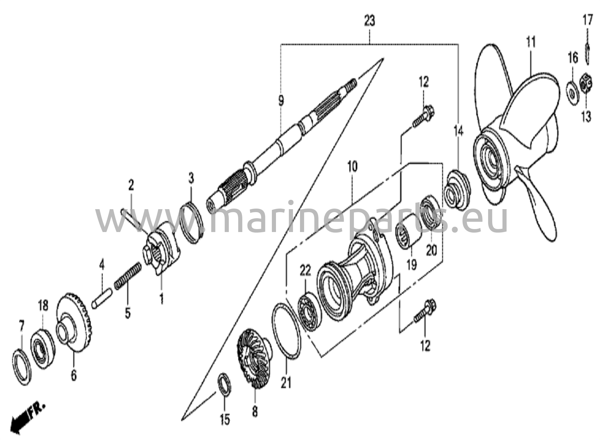 Drivaxel och propeller