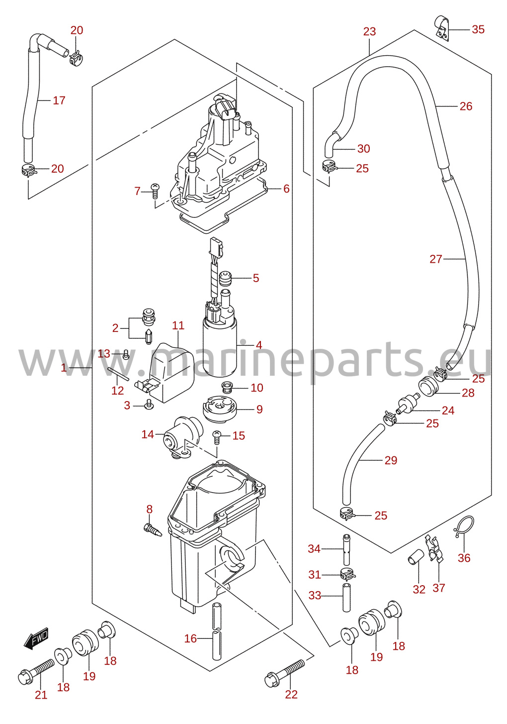 Fuel vapor separator