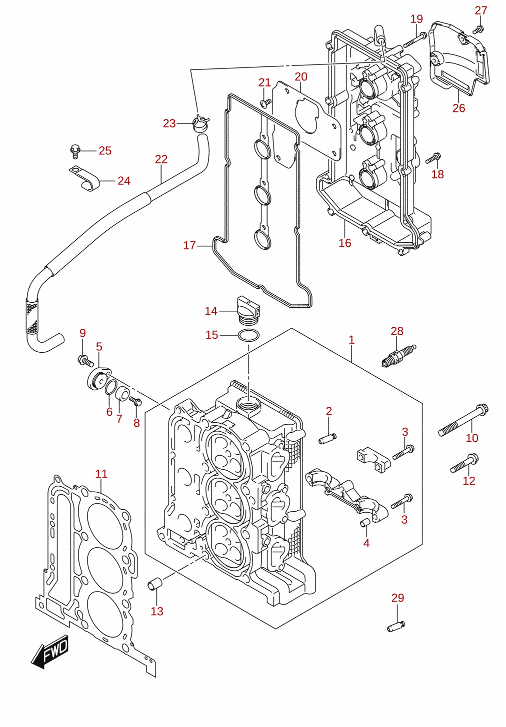Cylinder head (DF50)