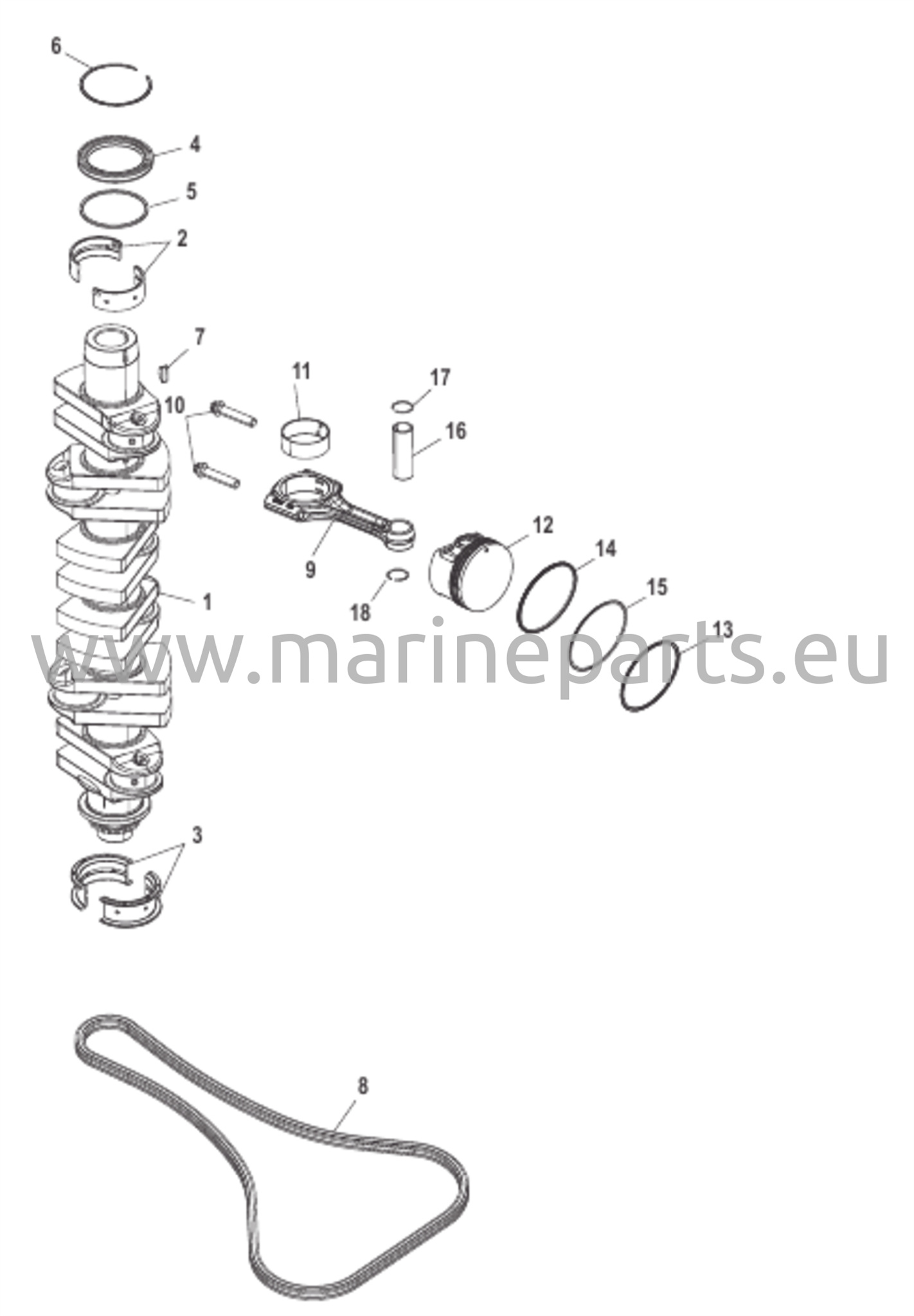 Kampiakseli, männät ja yhdysvarret