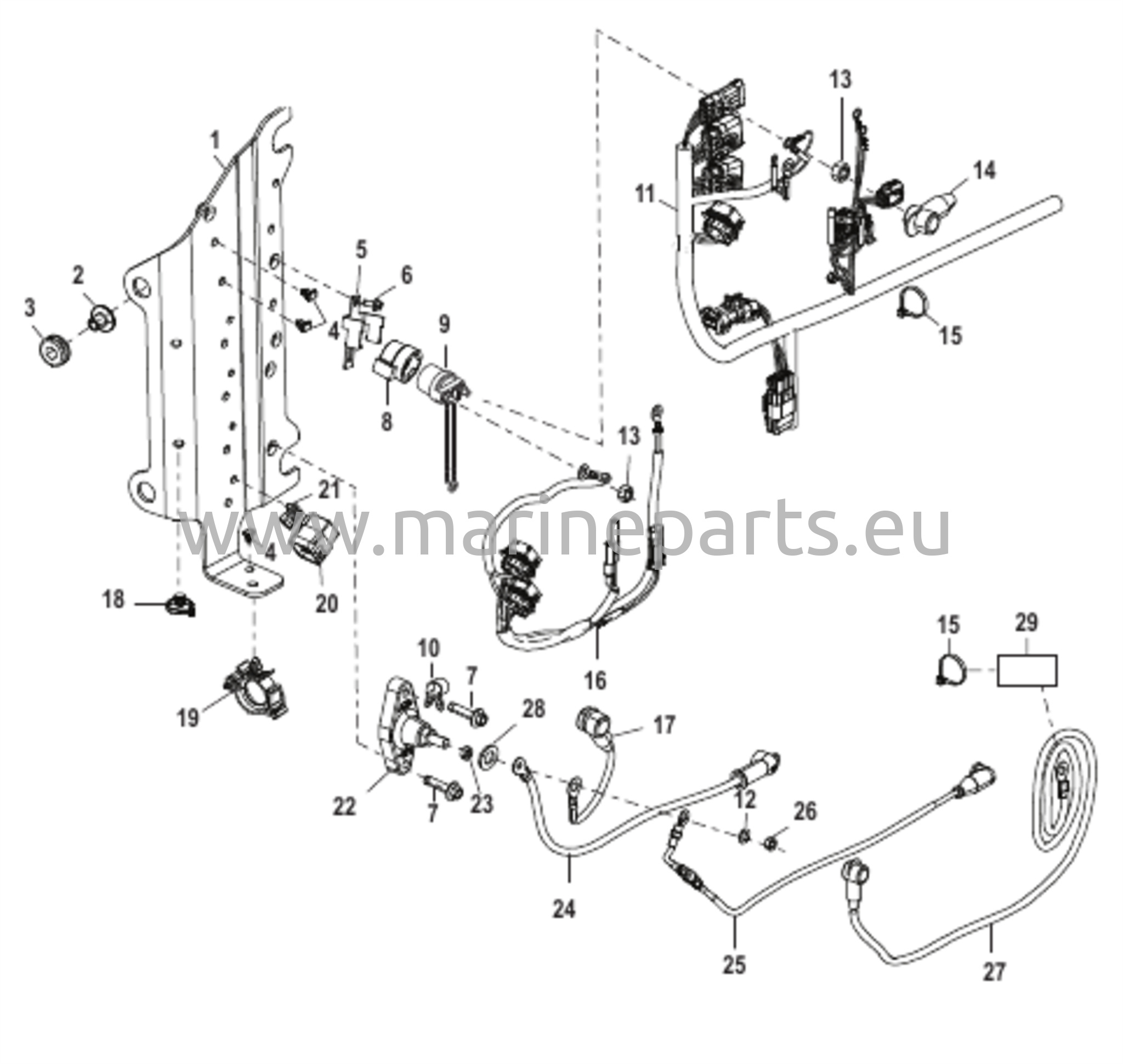 Sähkölevyn komponentit, sarjanumero 1B723943 ja siitä eteenpäin