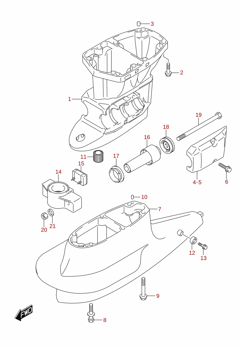Drive shaft housing (DF60AVT, DF60AVTH)