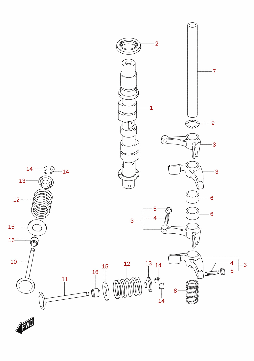 Camshaft (DF8AR, DF9.9AR)