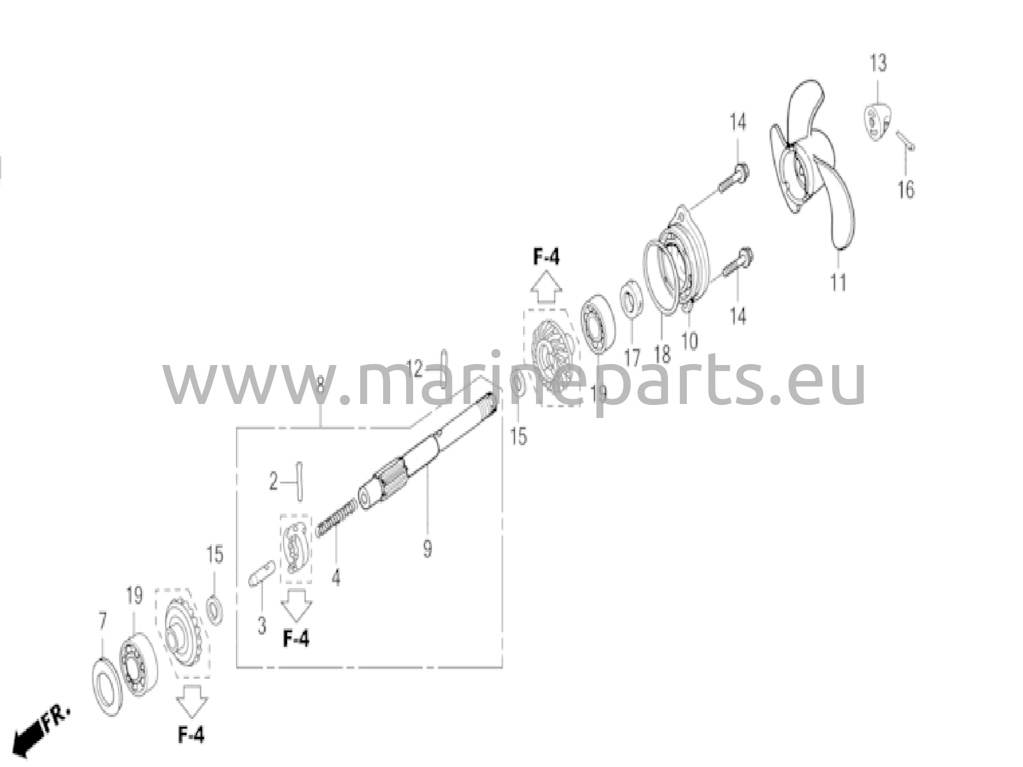 Propelleraxel och propeller