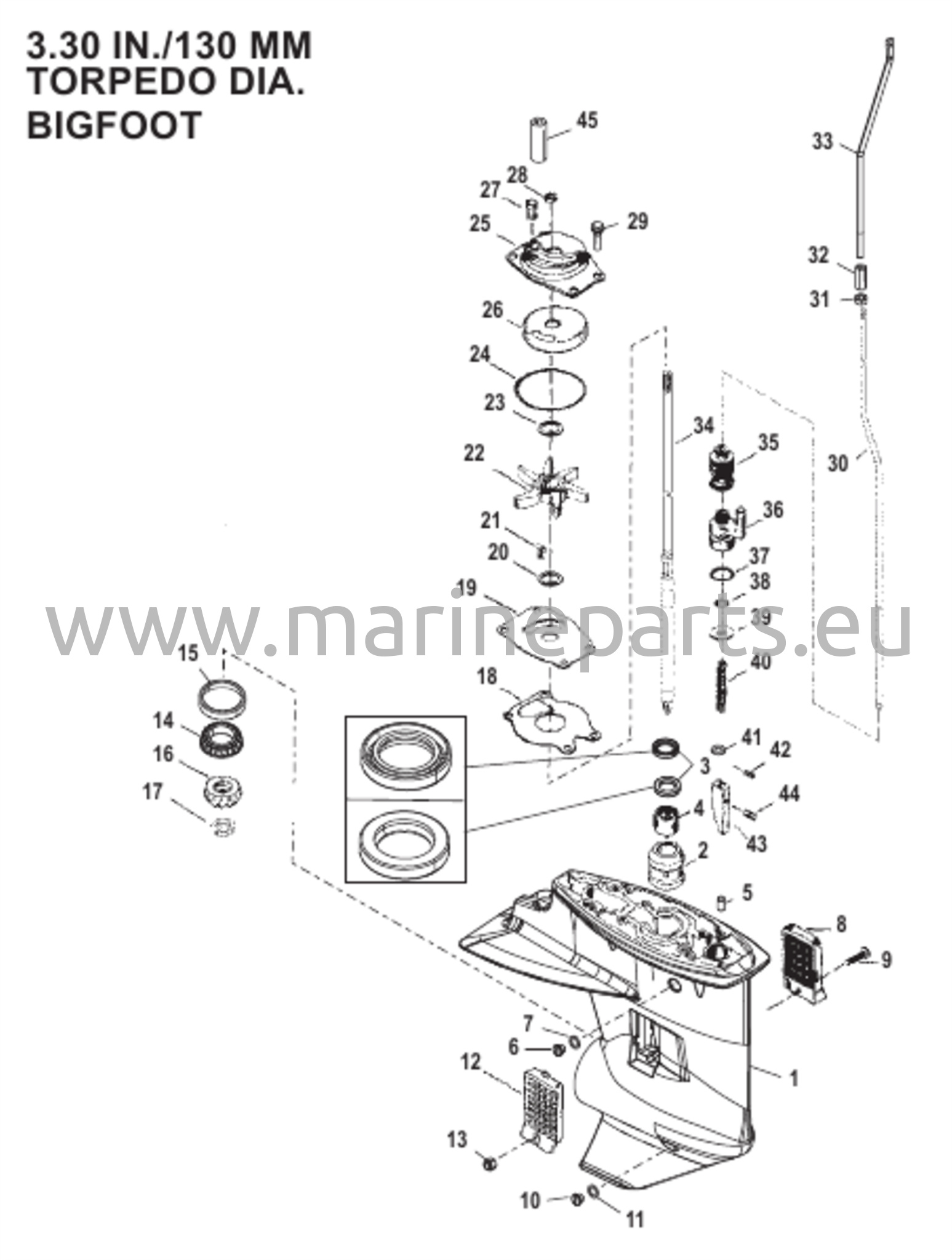 Vaihteiston kotelo vetoakselille - 2,42:1 vaihdekerroin