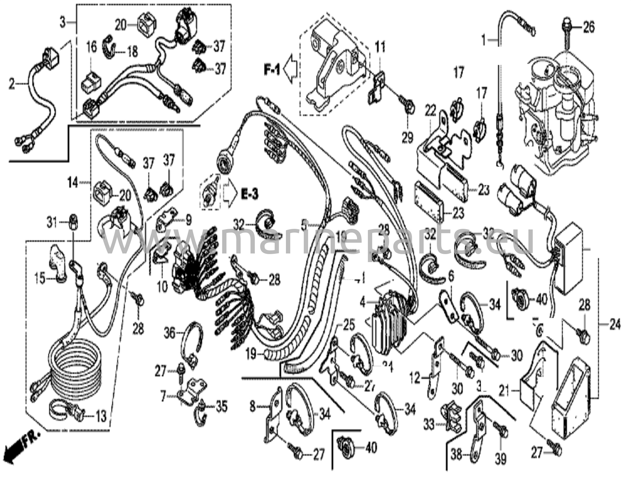 Wire harness/regulator/starter cable (1)