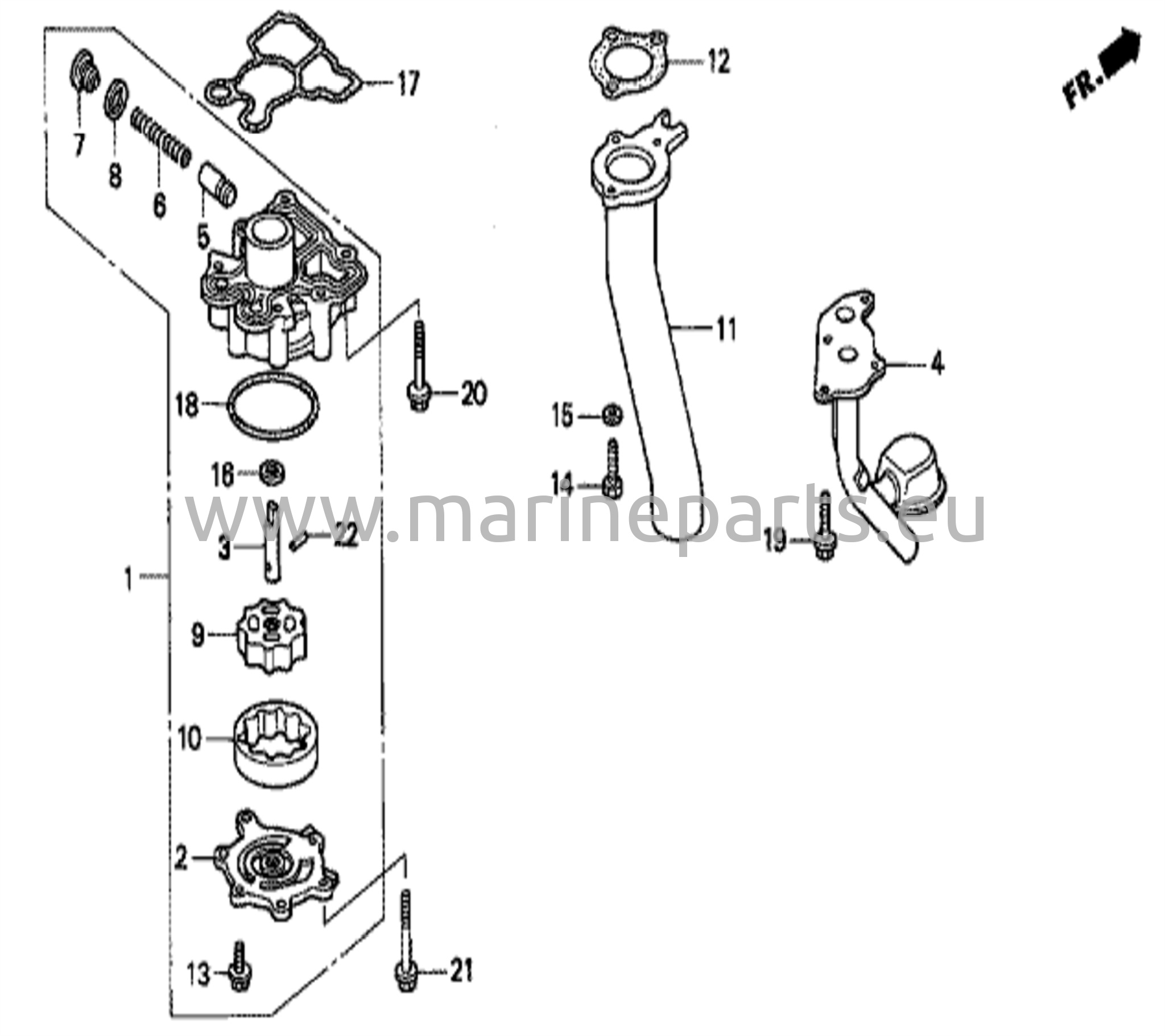 Öljypumppu/ pakoputki