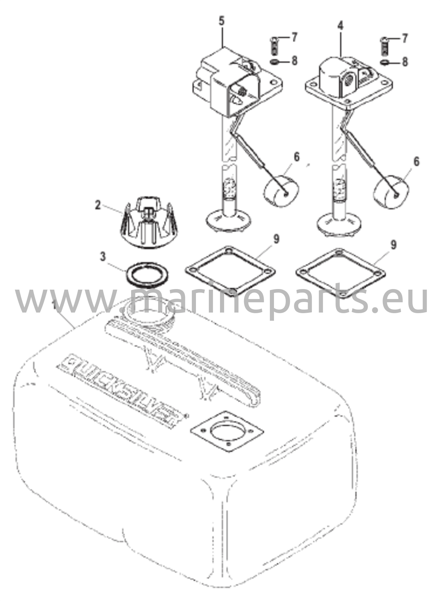 Polttoainesäiliön kokoonpano (6,6 gallonaa)