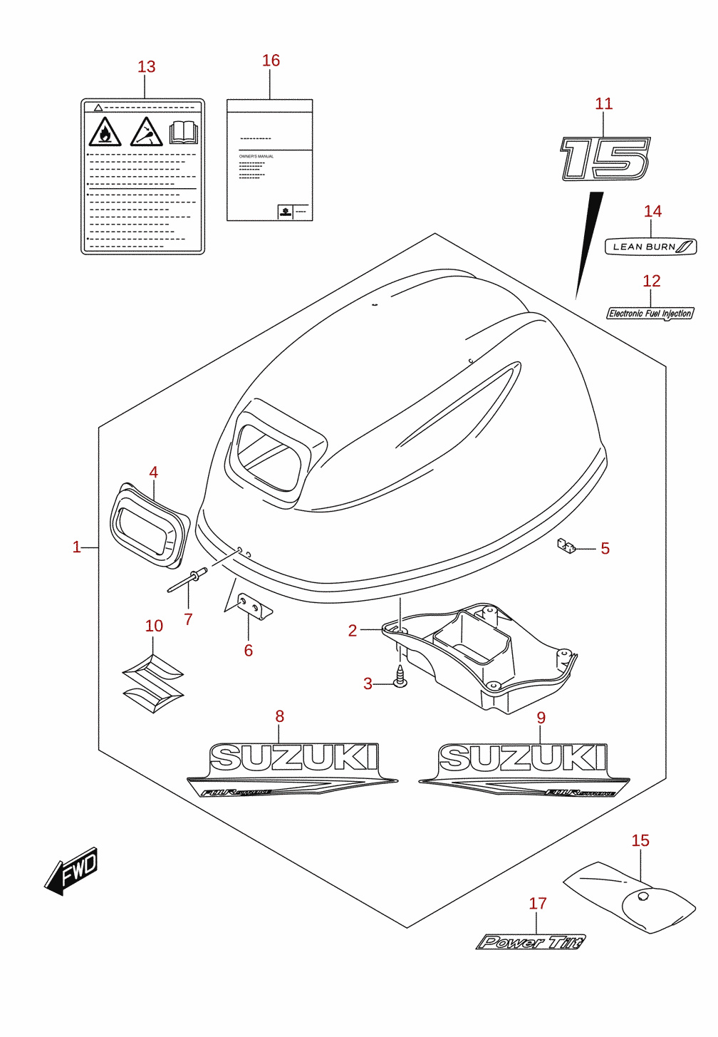 Capot moteur (DF15AT) 2/2