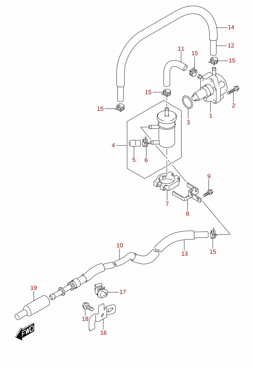 Fuel pump (DF70A, DF70ATH, DF80A, DF90A, DF90ATH)