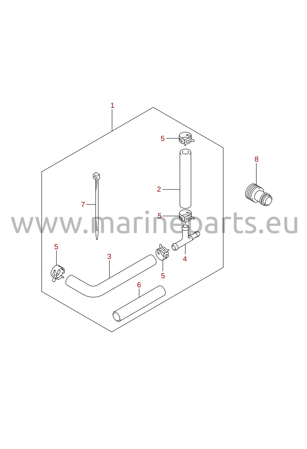 Water pressure gauge sub-kit (optional)