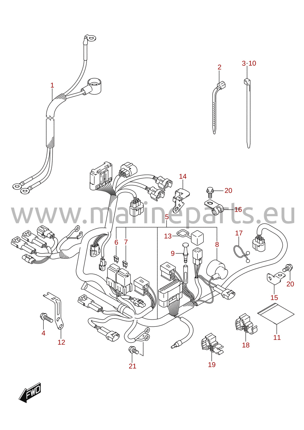 Kabelstam (DF15A, DF20A, DF9.9B)