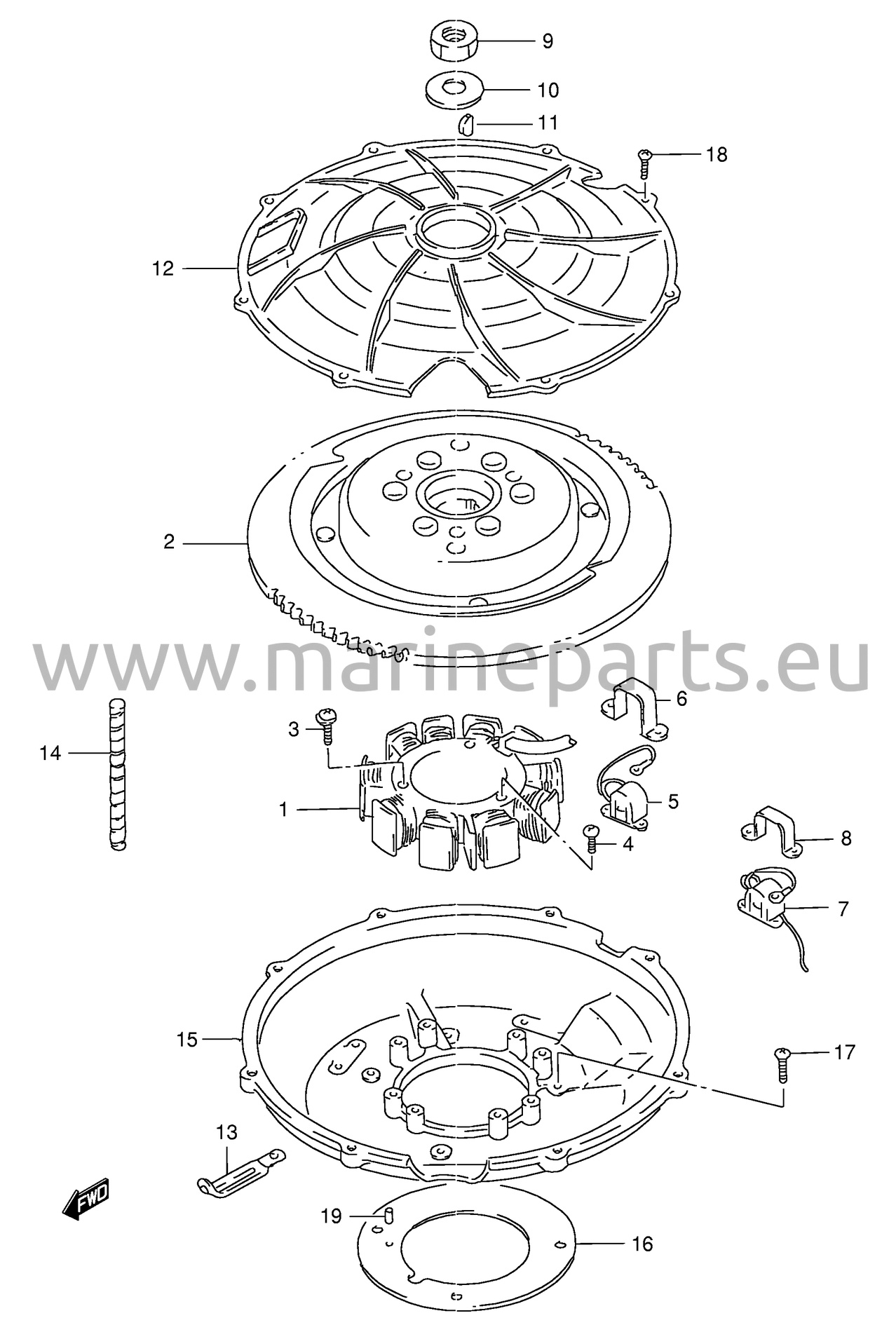 Magnet / generator (DT115S, DT140EPI)